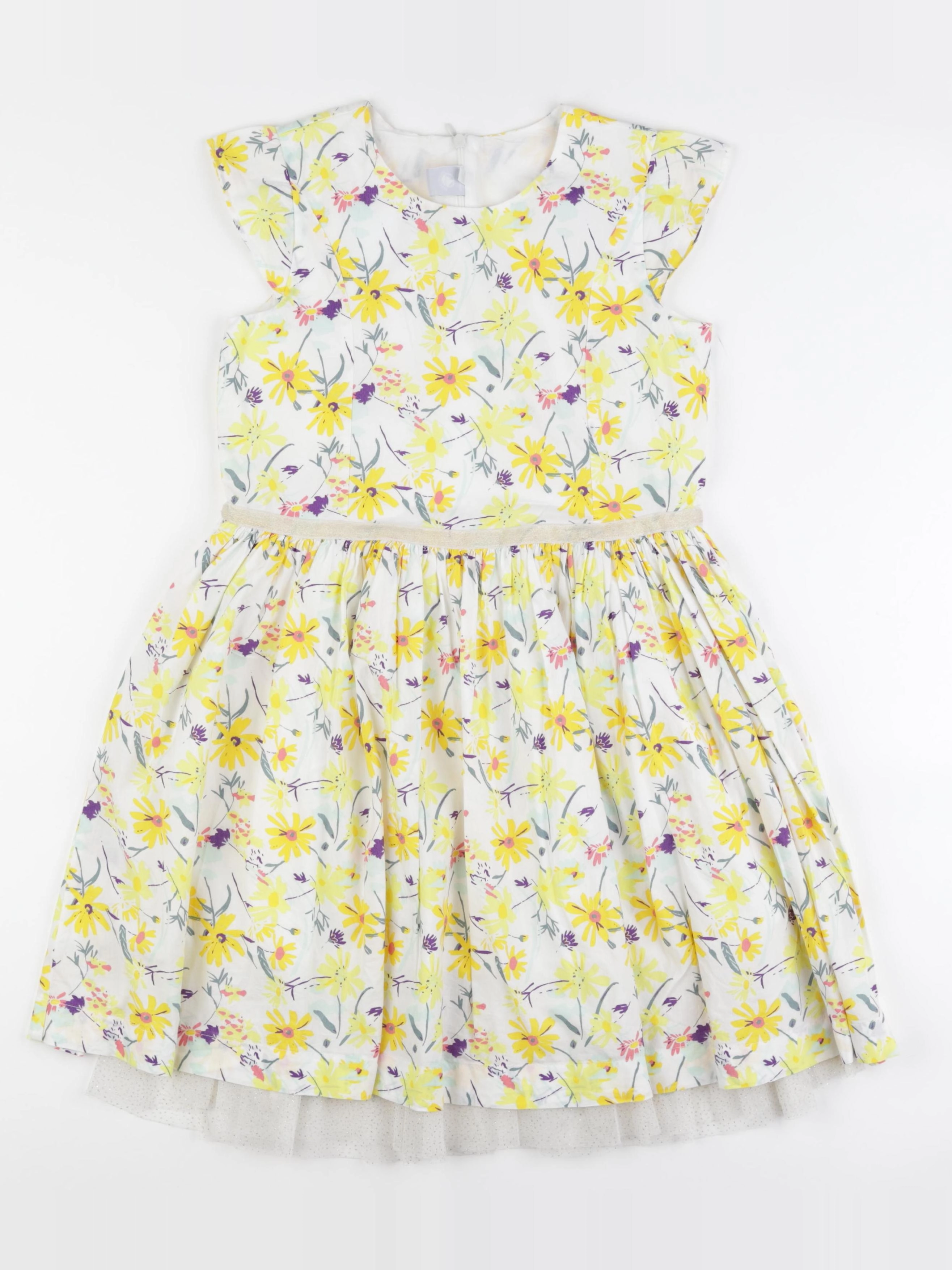 Petit Bateau - robe jaune - 10 ans