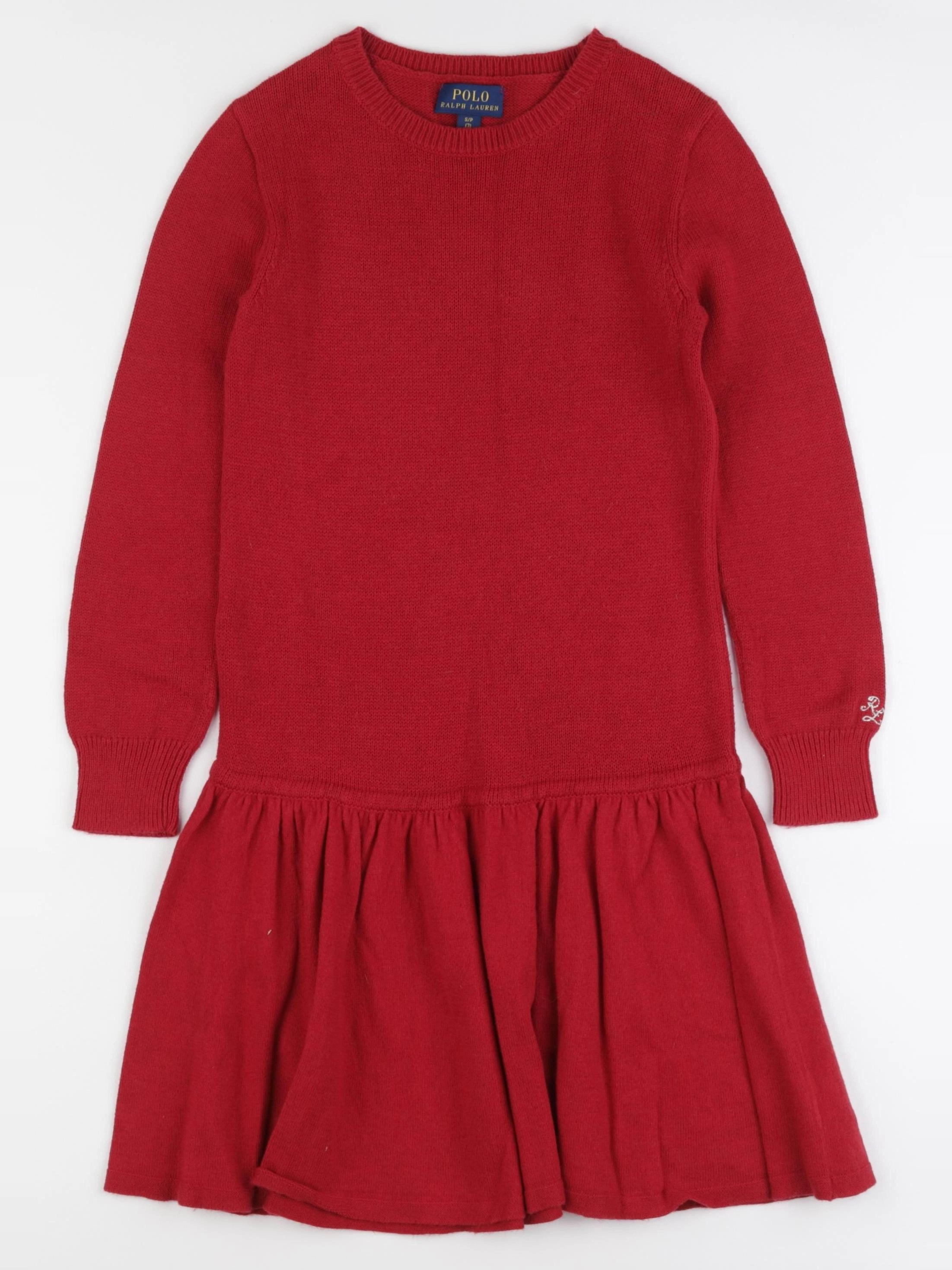 Ralph Lauren - robe rouge - 7 ans