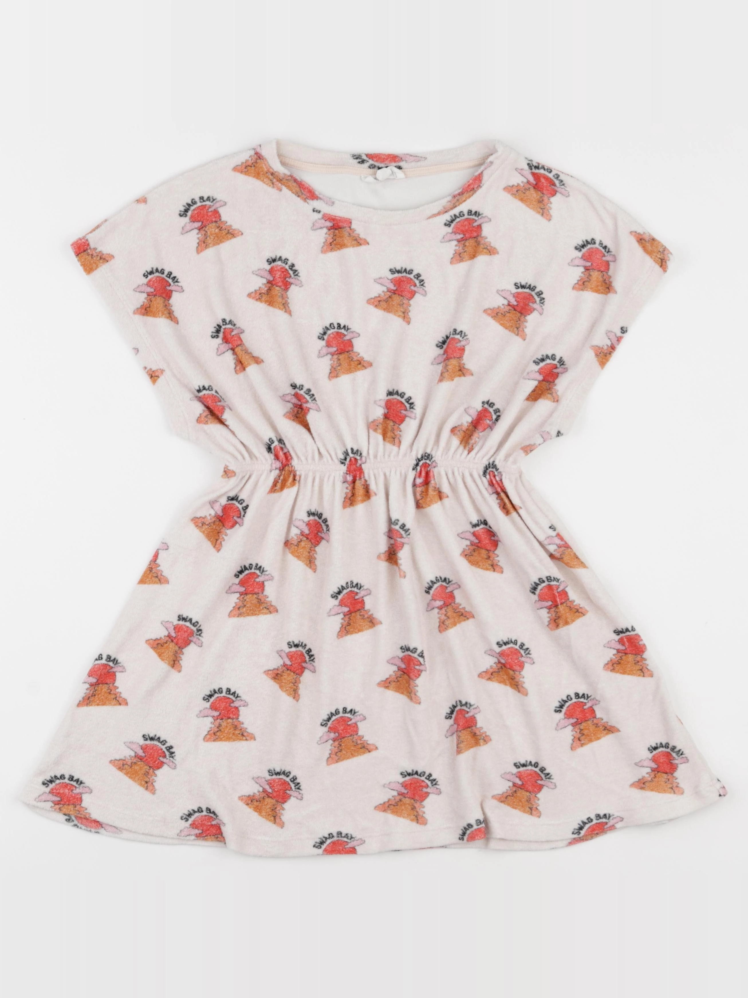 Hundred Pieces - robe beige, rouge - 8 ans