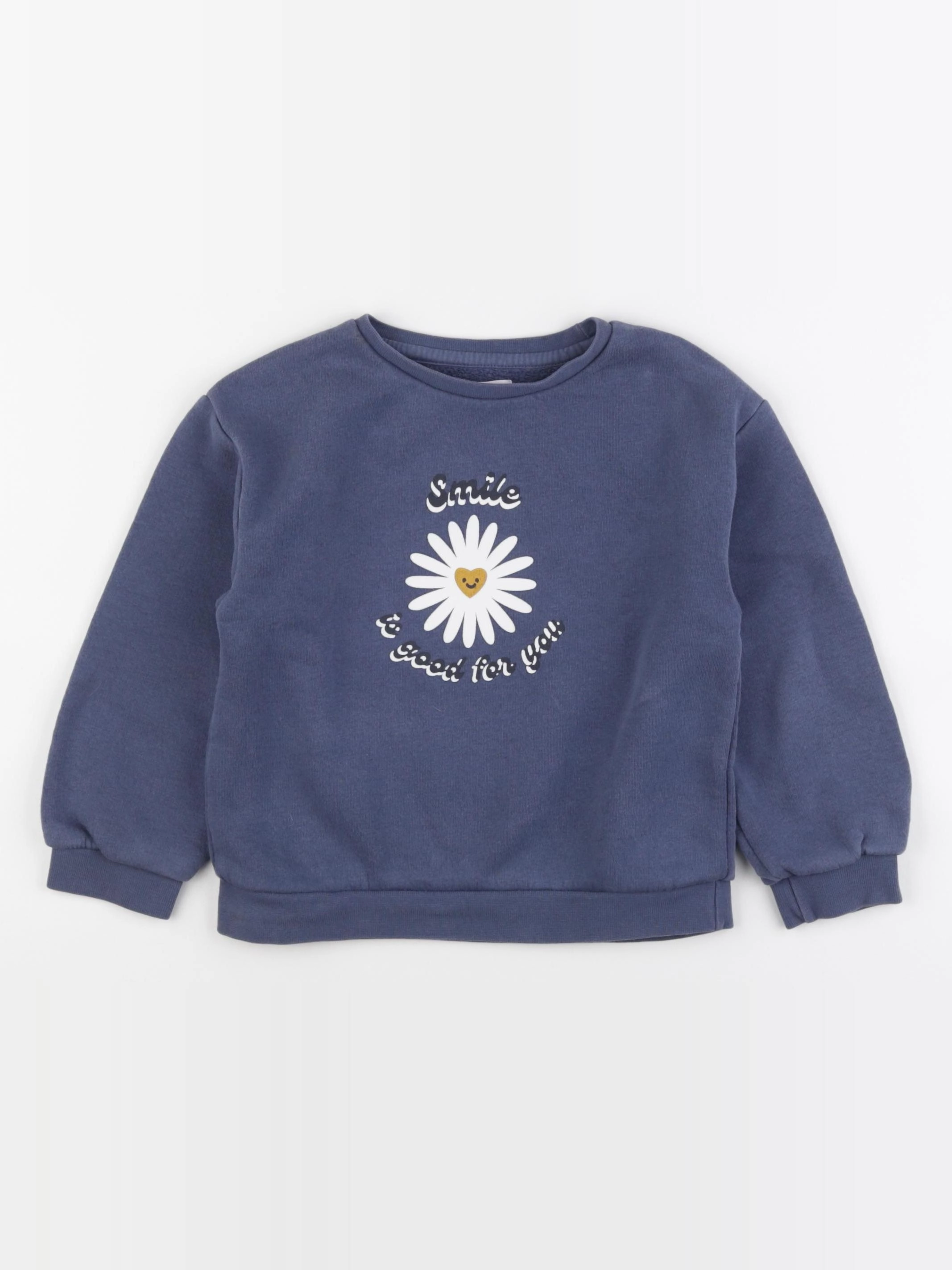 Vertbaudet - sweat bleu - 6 ans
