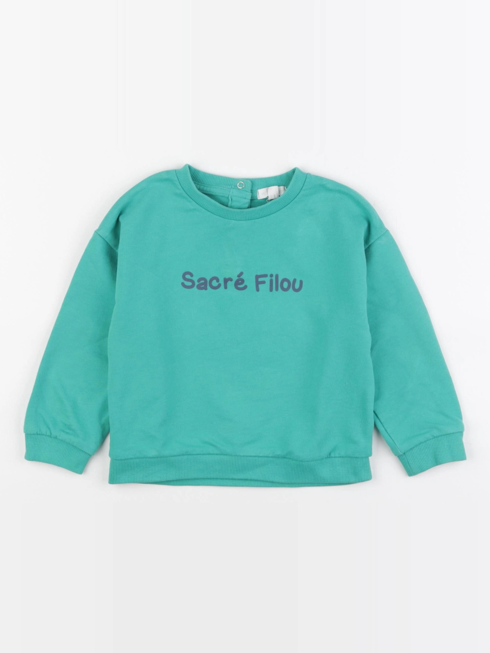 Vertbaudet - sweat vert - 36 mois