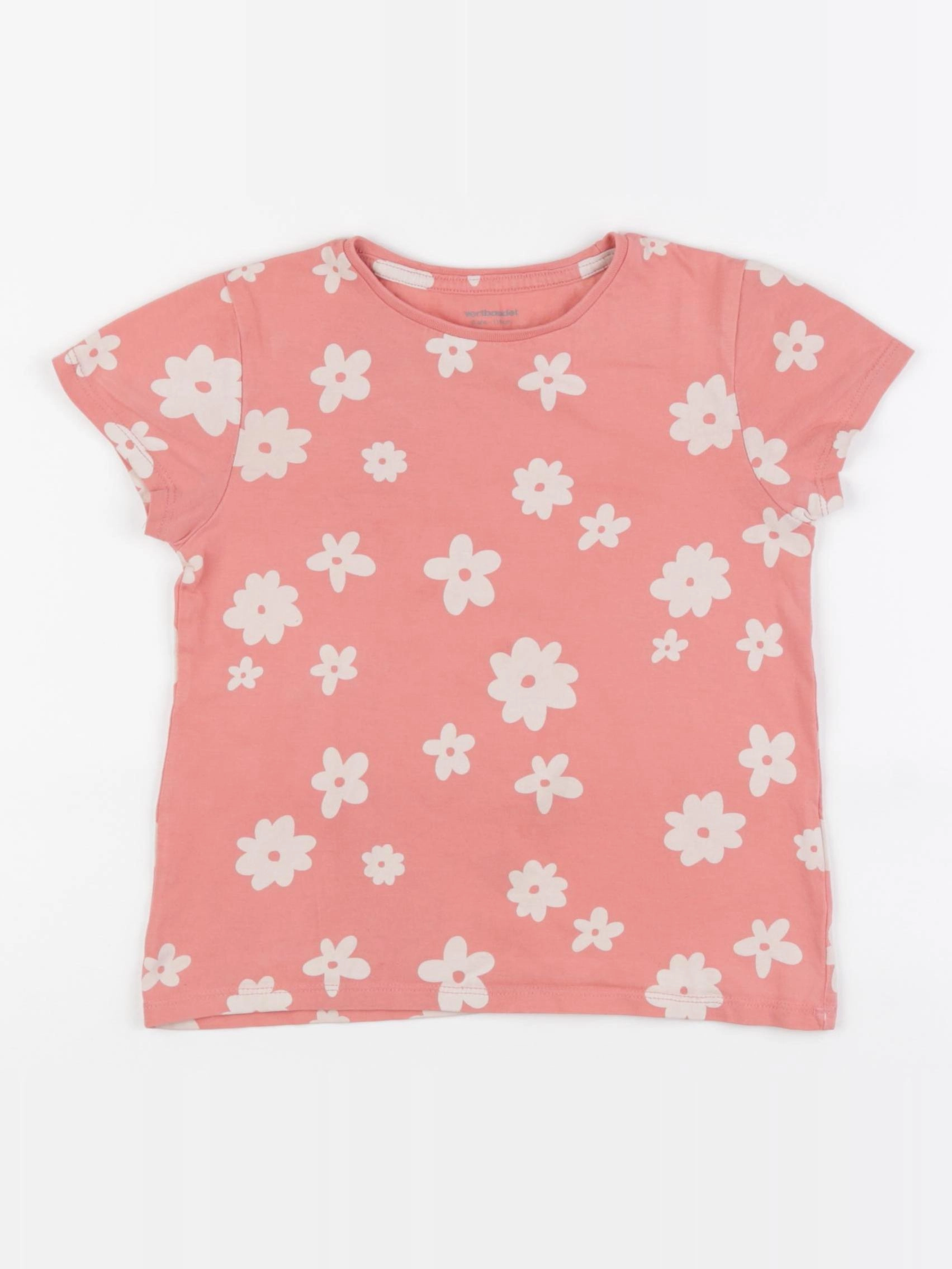 Vertbaudet - tee-shirt rose - 6 ans