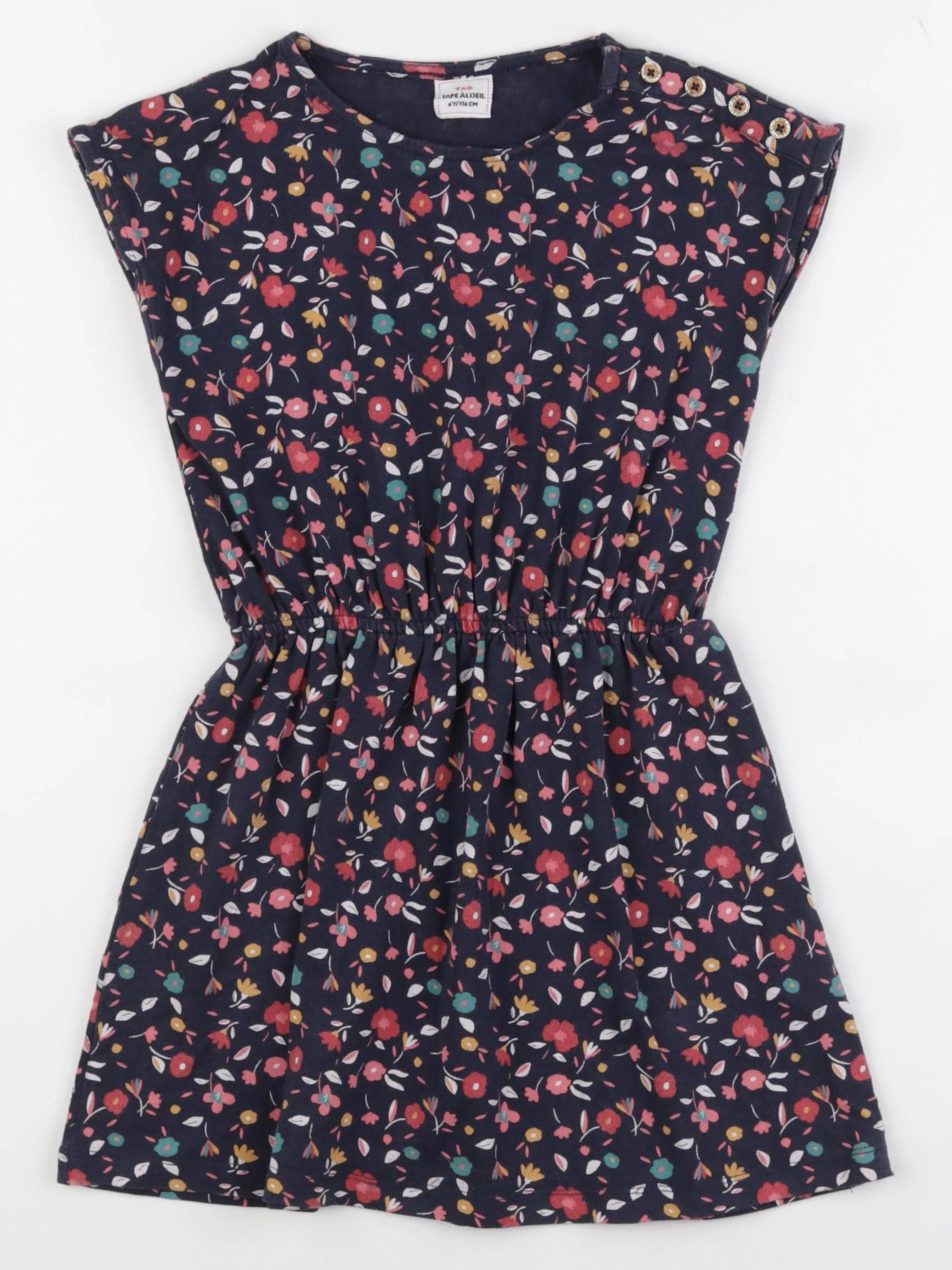 Tape à l'oeil - robe bleu, rose - 6 ans