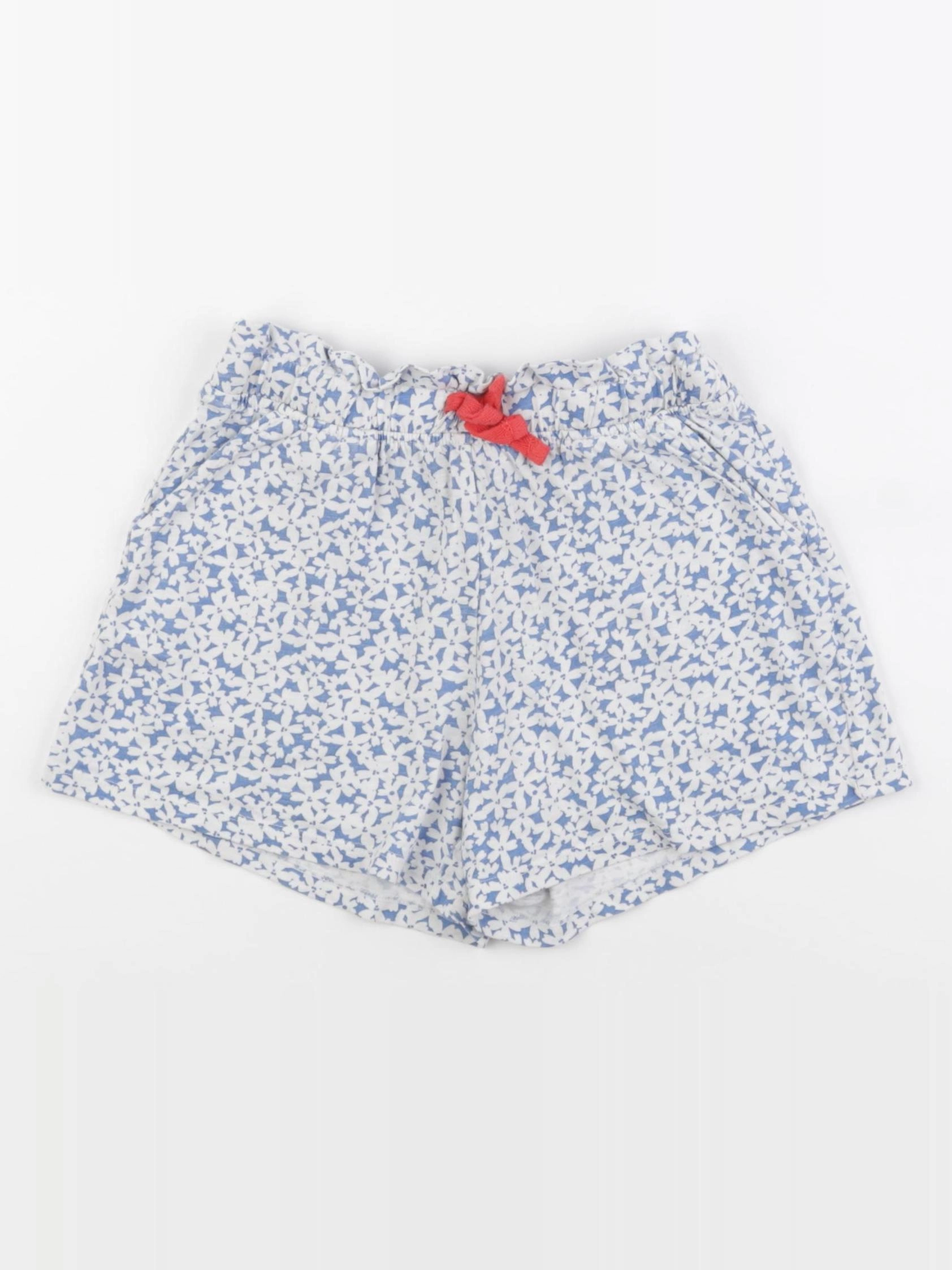 Okaidi - short bleu, blanc - 6 ans