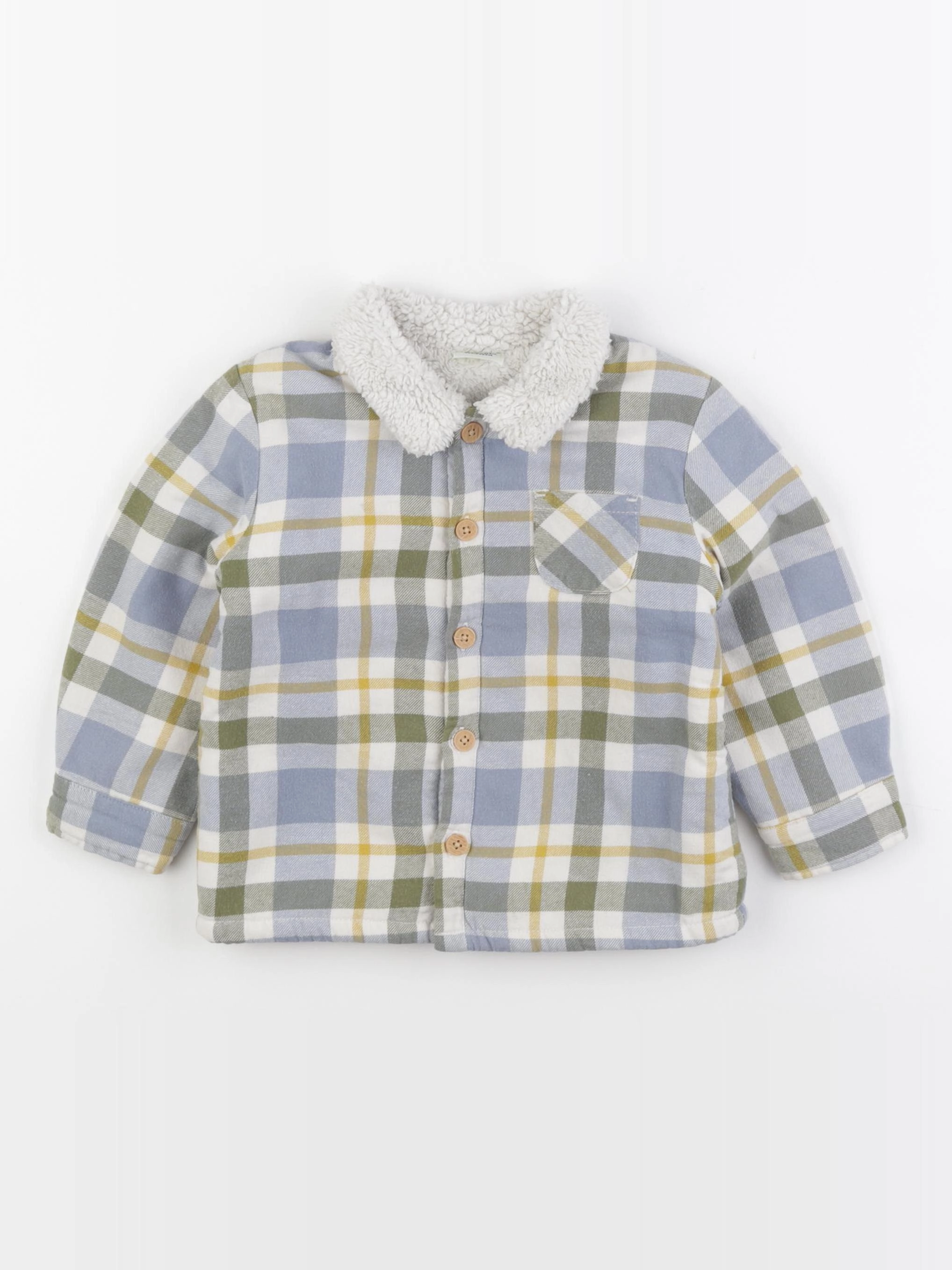Tape à l'oeil - chemise bleu, vert - 36 mois