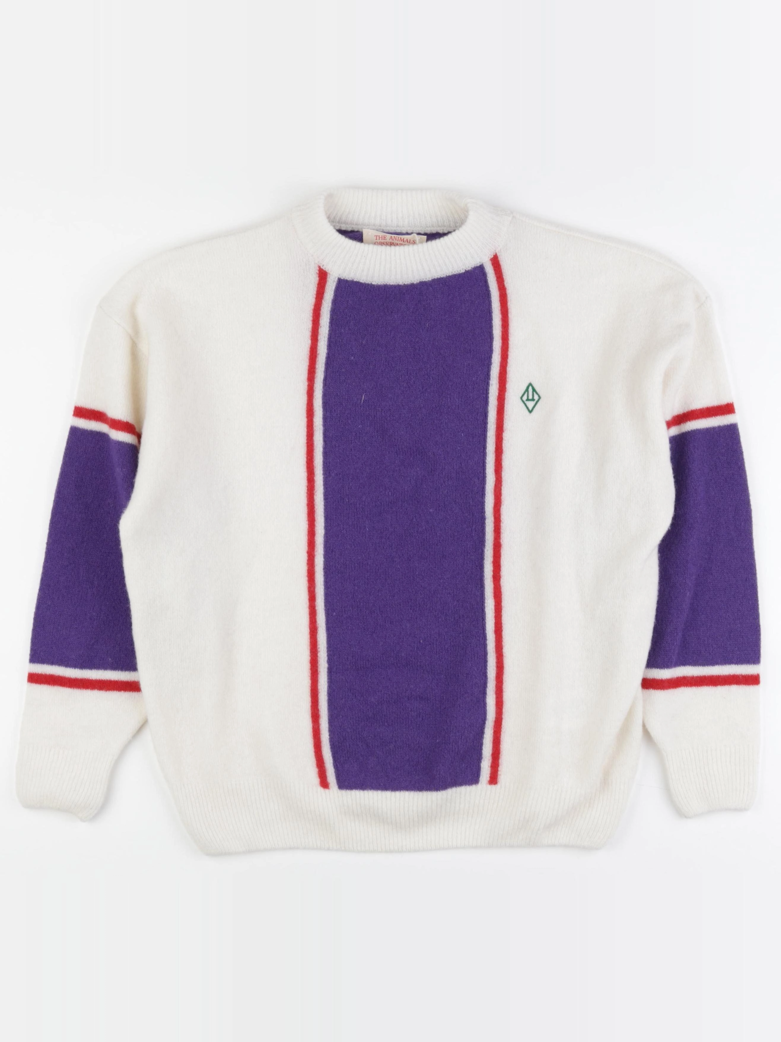 The animals observatory - pull violet, blanc - 12 ans