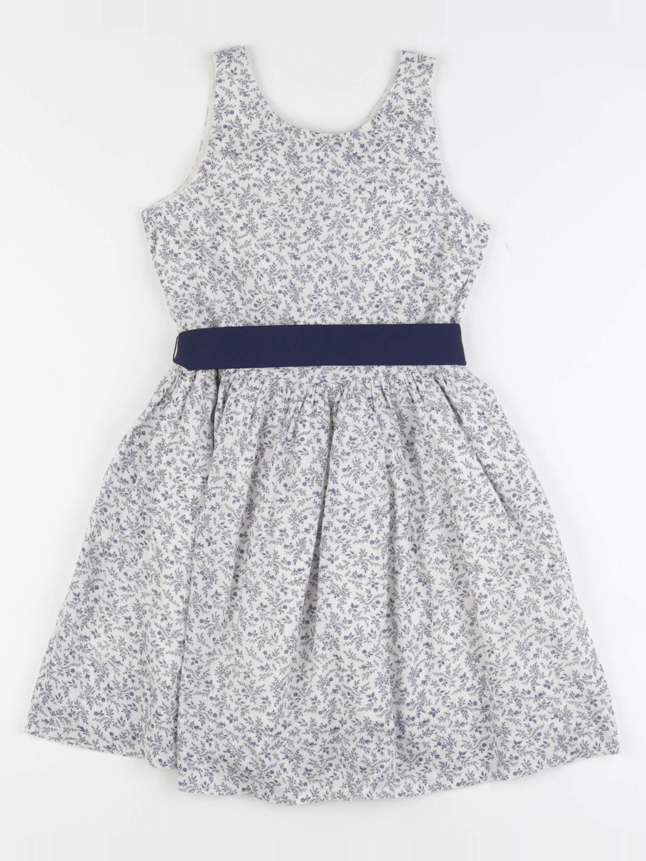 Ralph Lauren - robe bleu, blanc - 7 ans