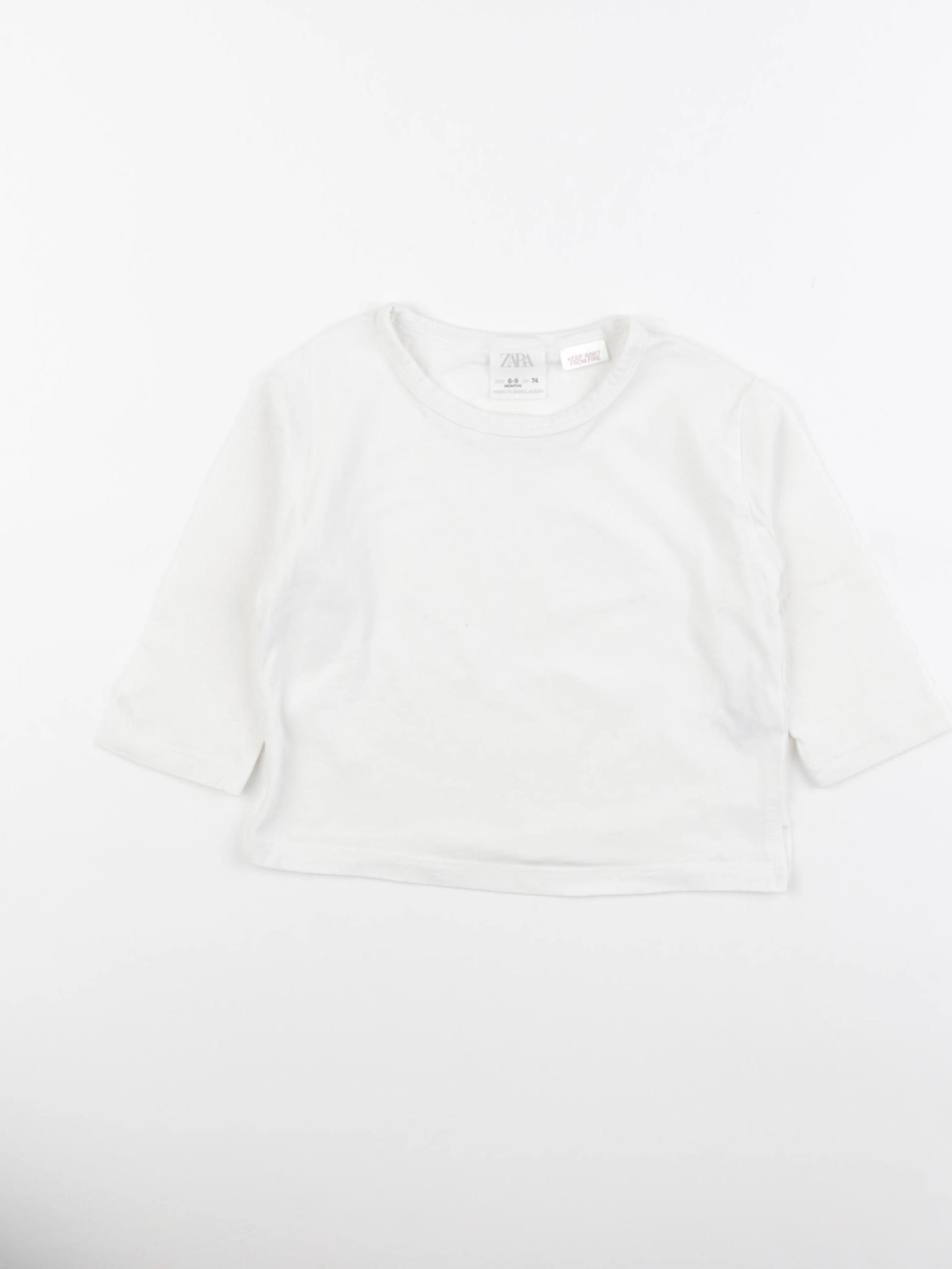 Zara - tee-shirt blanc - 6/9 mois