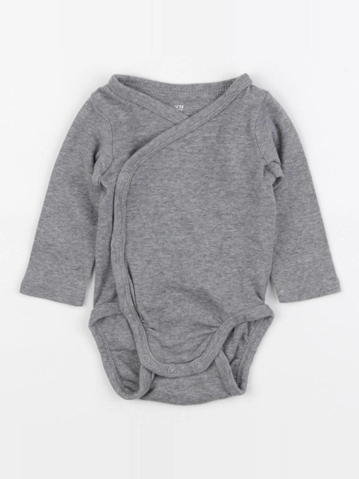 H&M - body gris - 1 mois