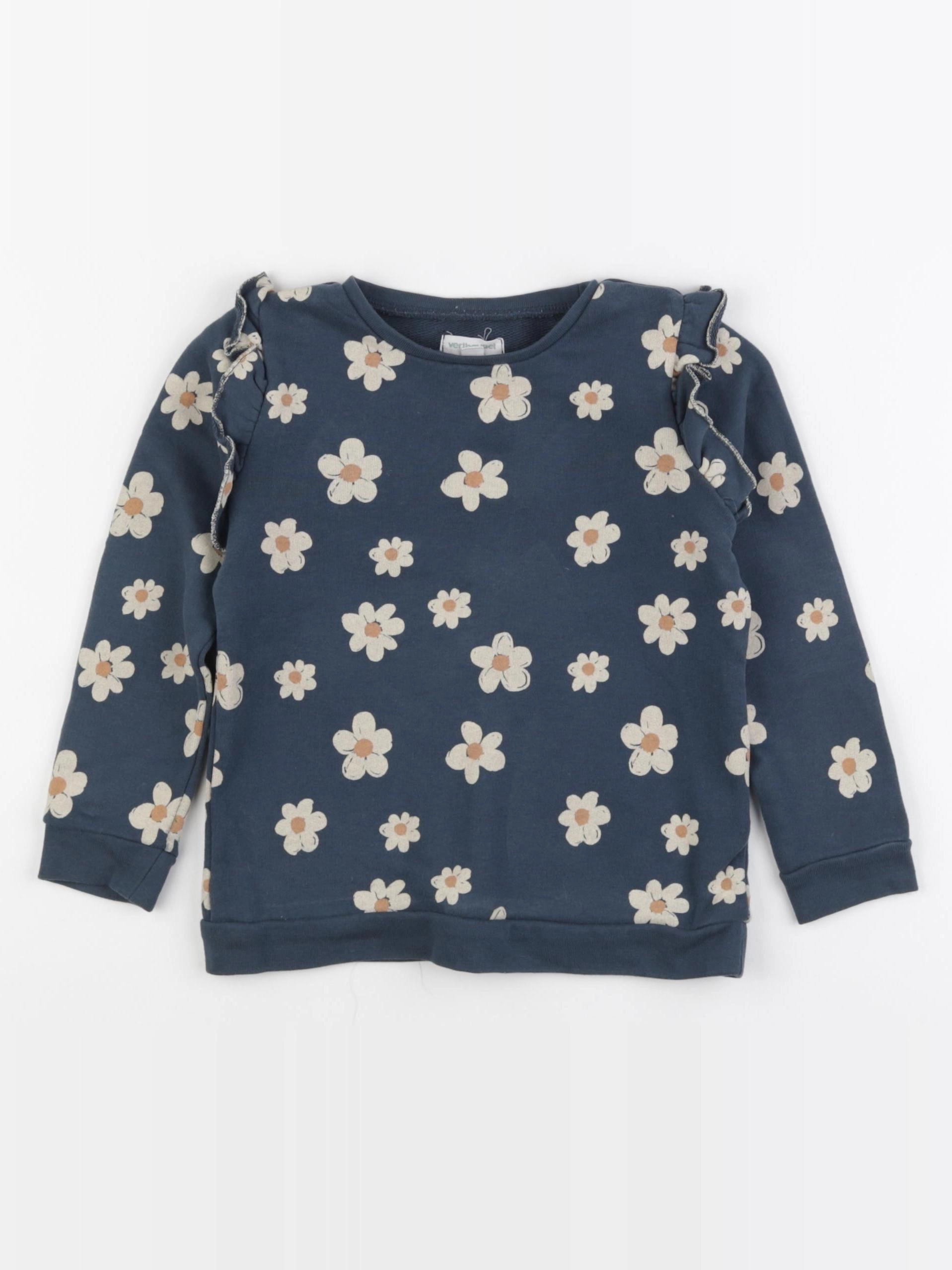 Vertbaudet - sweat bleu - 4 ans