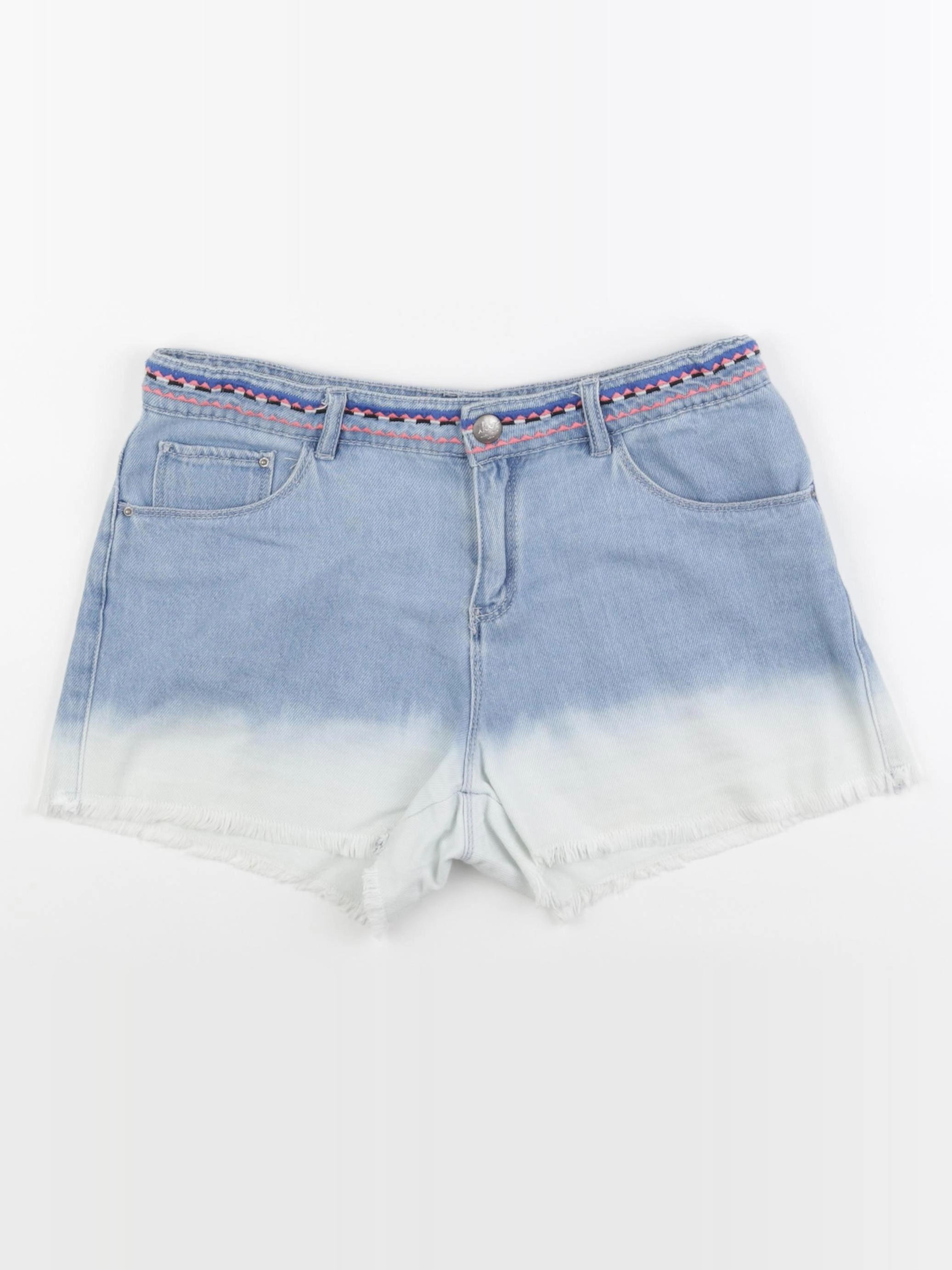 IKKS - short bleu, blanc - 14 ans