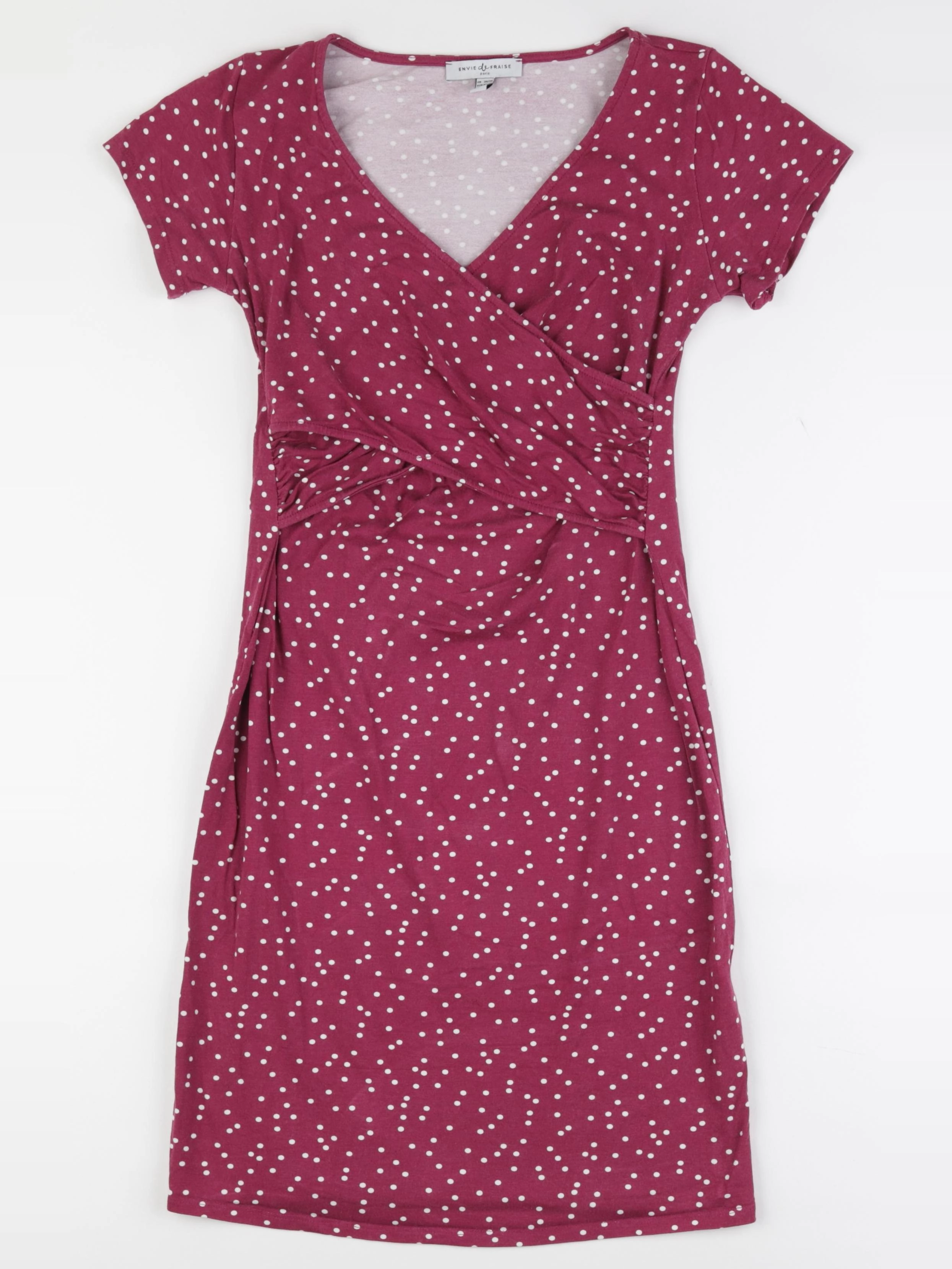 Envie de fraise - robe grossesse rose, blanc - 34 à 36