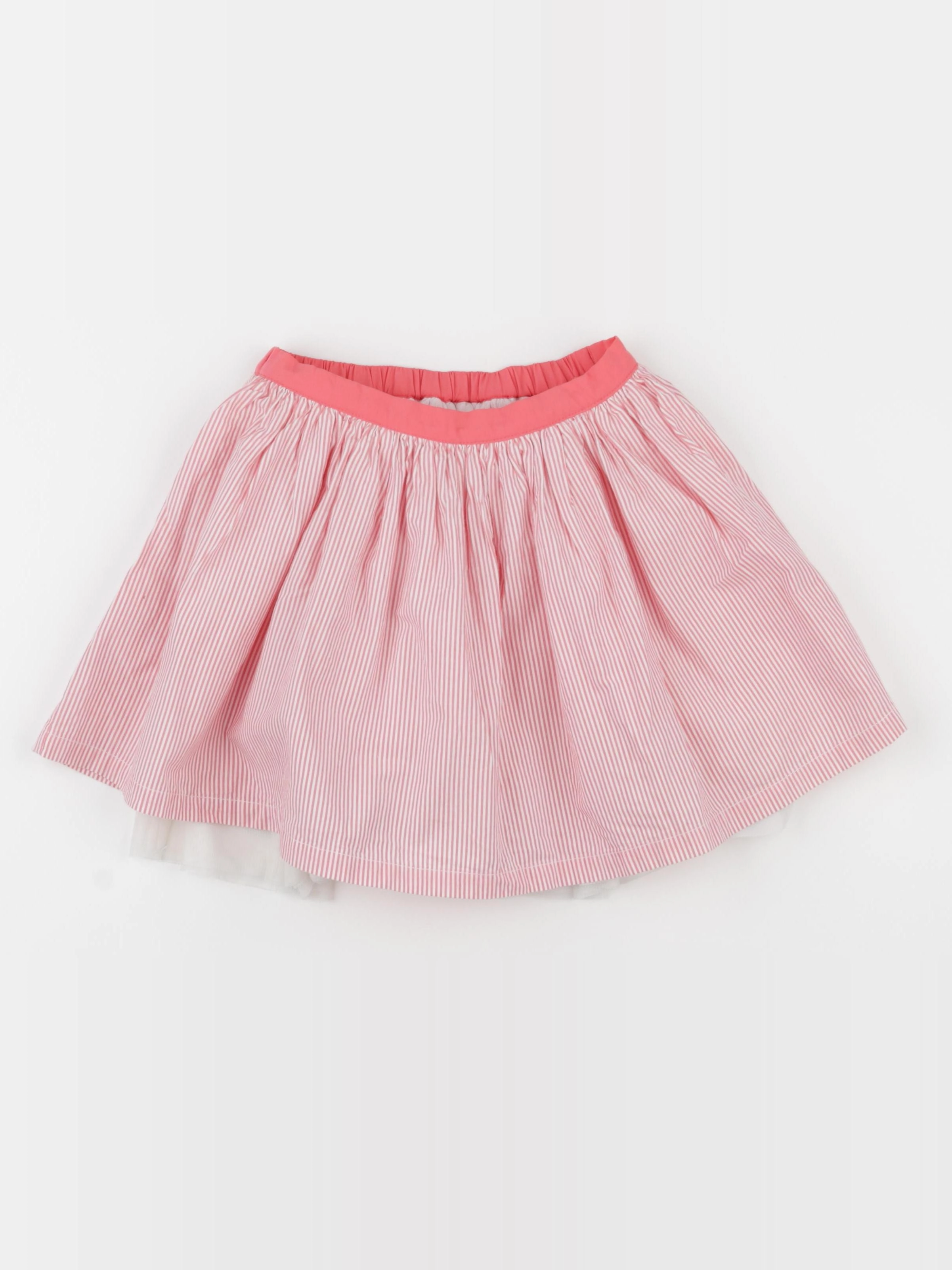 Okaidi - jupe rose, blanc - 6 ans