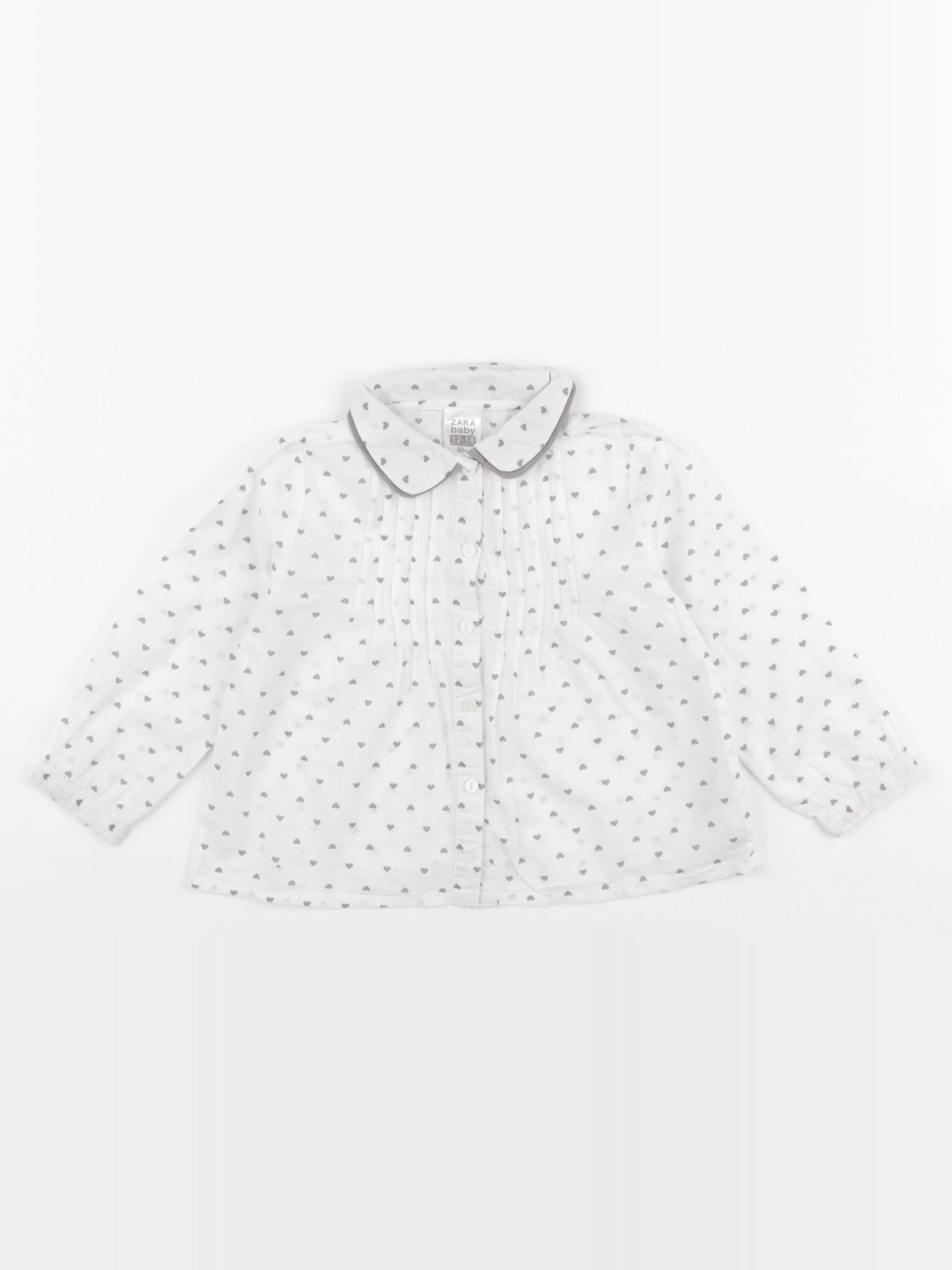 Zara - chemise blanc - 12/18 mois