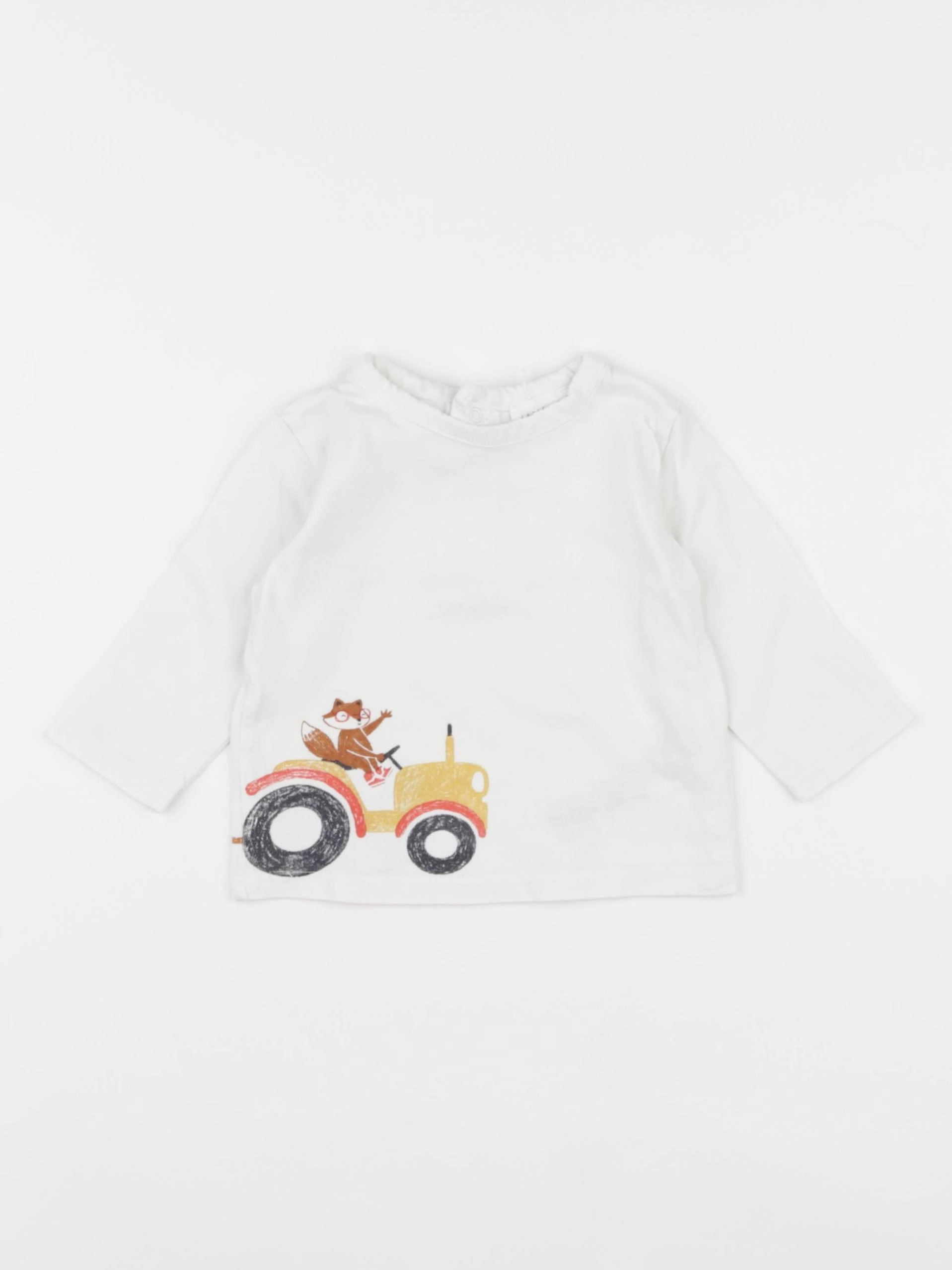 Carrément Beau - tee-shirt blanc - 6 mois