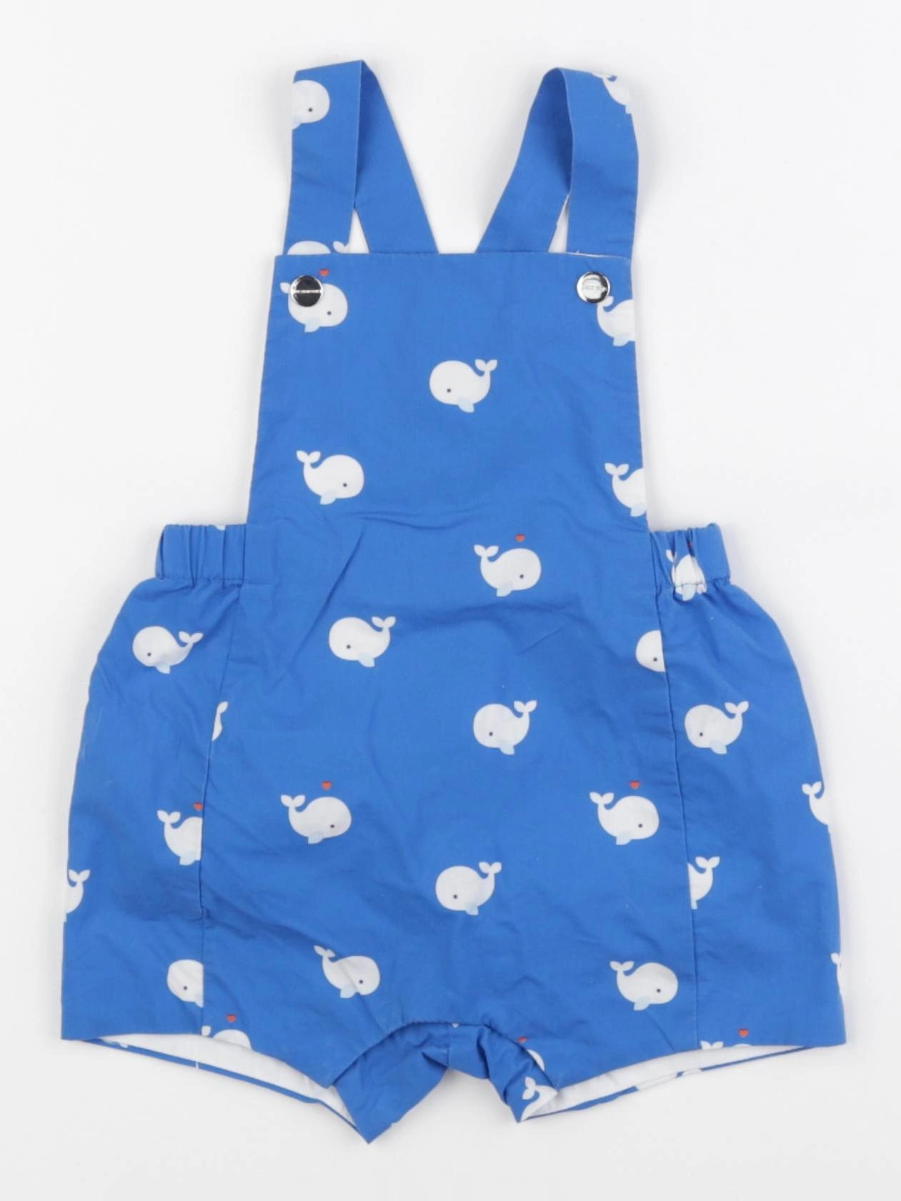 Jacadi - combinaison bleu, blanc - 12 mois