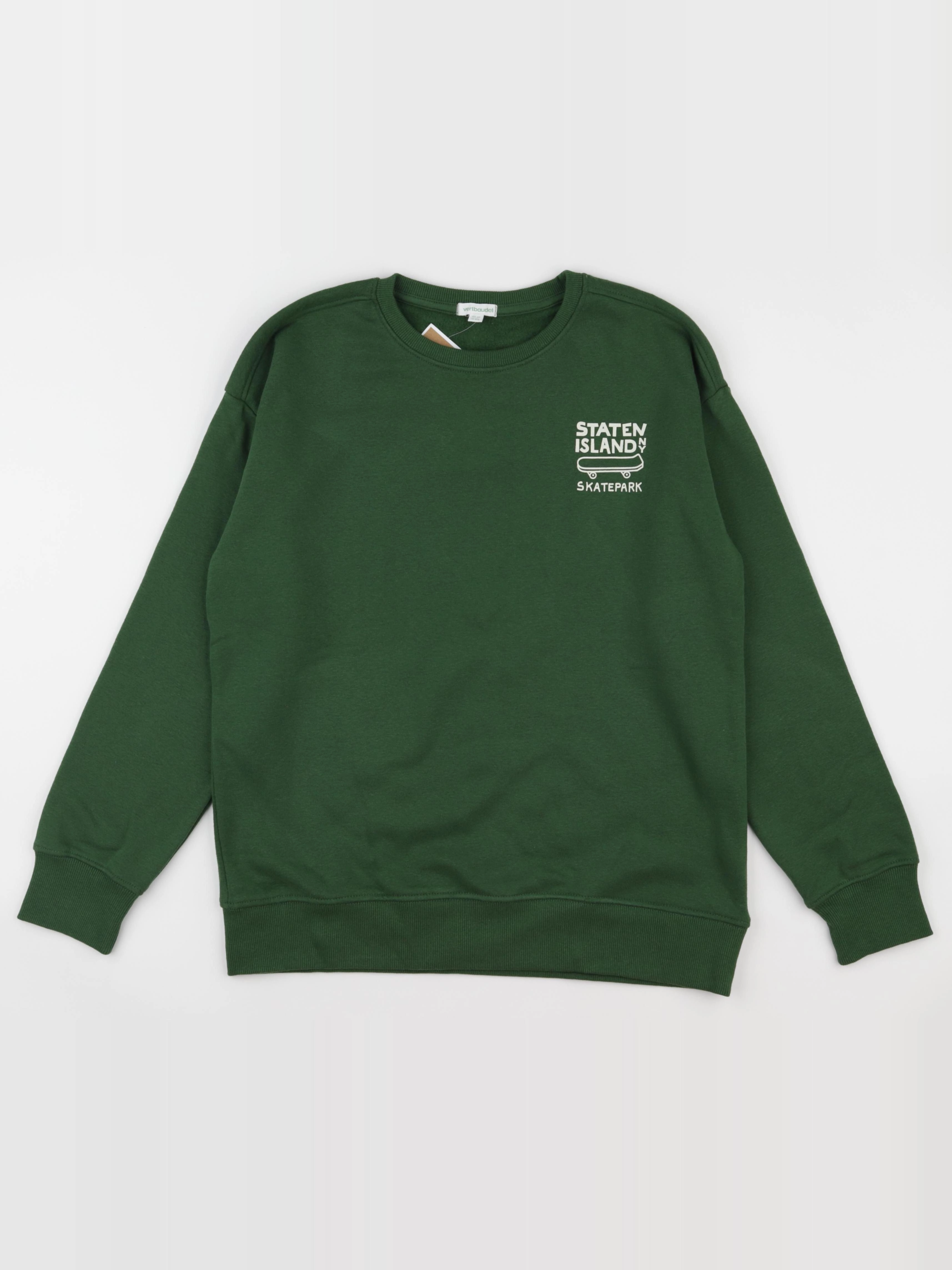 Vertbaudet - sweat vert - 14 ans