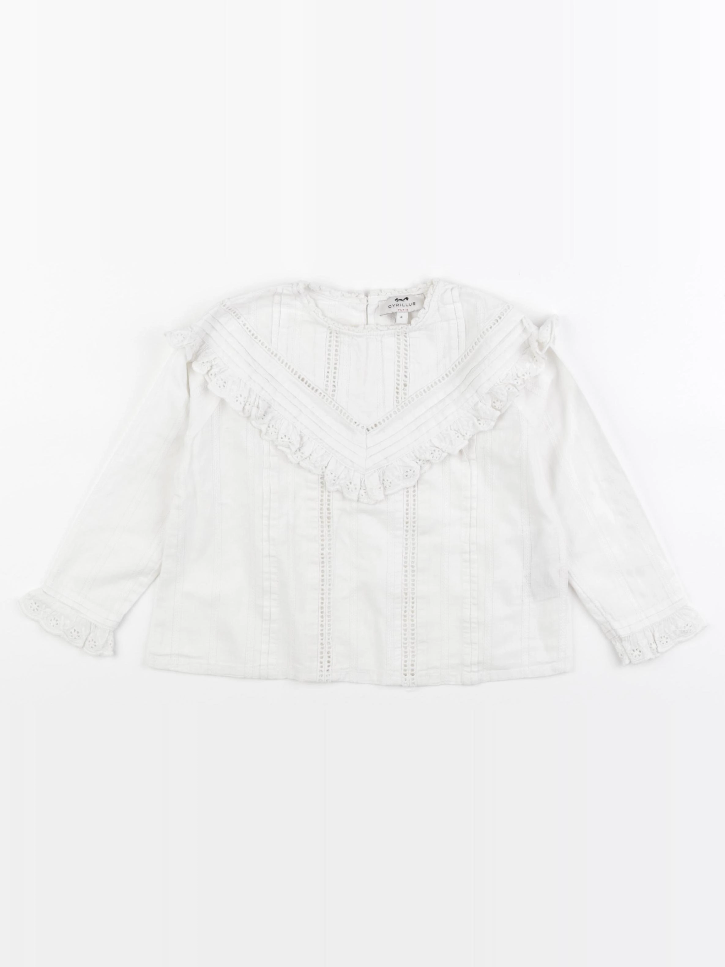 Cyrillus - blouse blanc - 4 ans