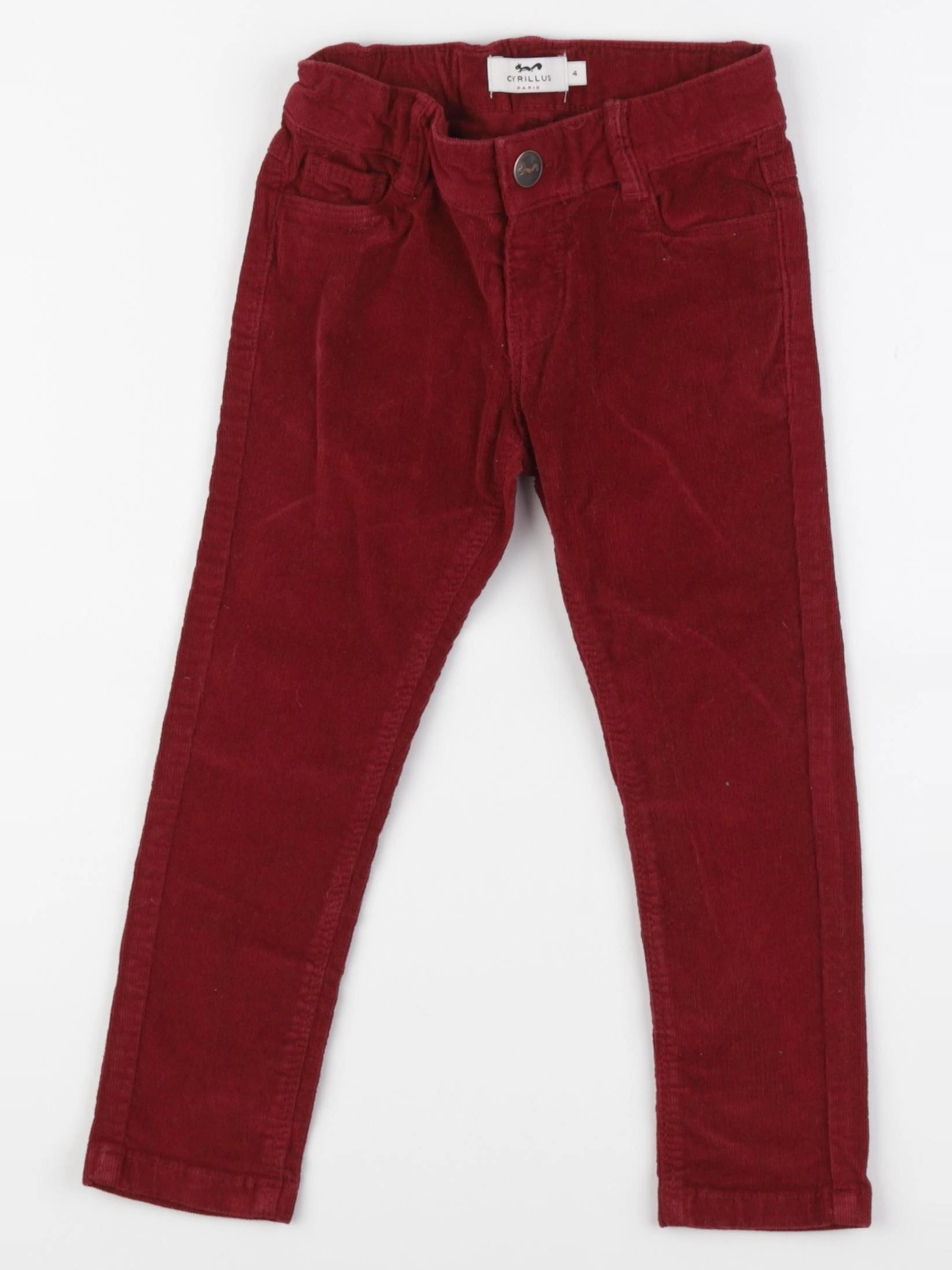 Cyrillus - pantalon rouge - 4 ans