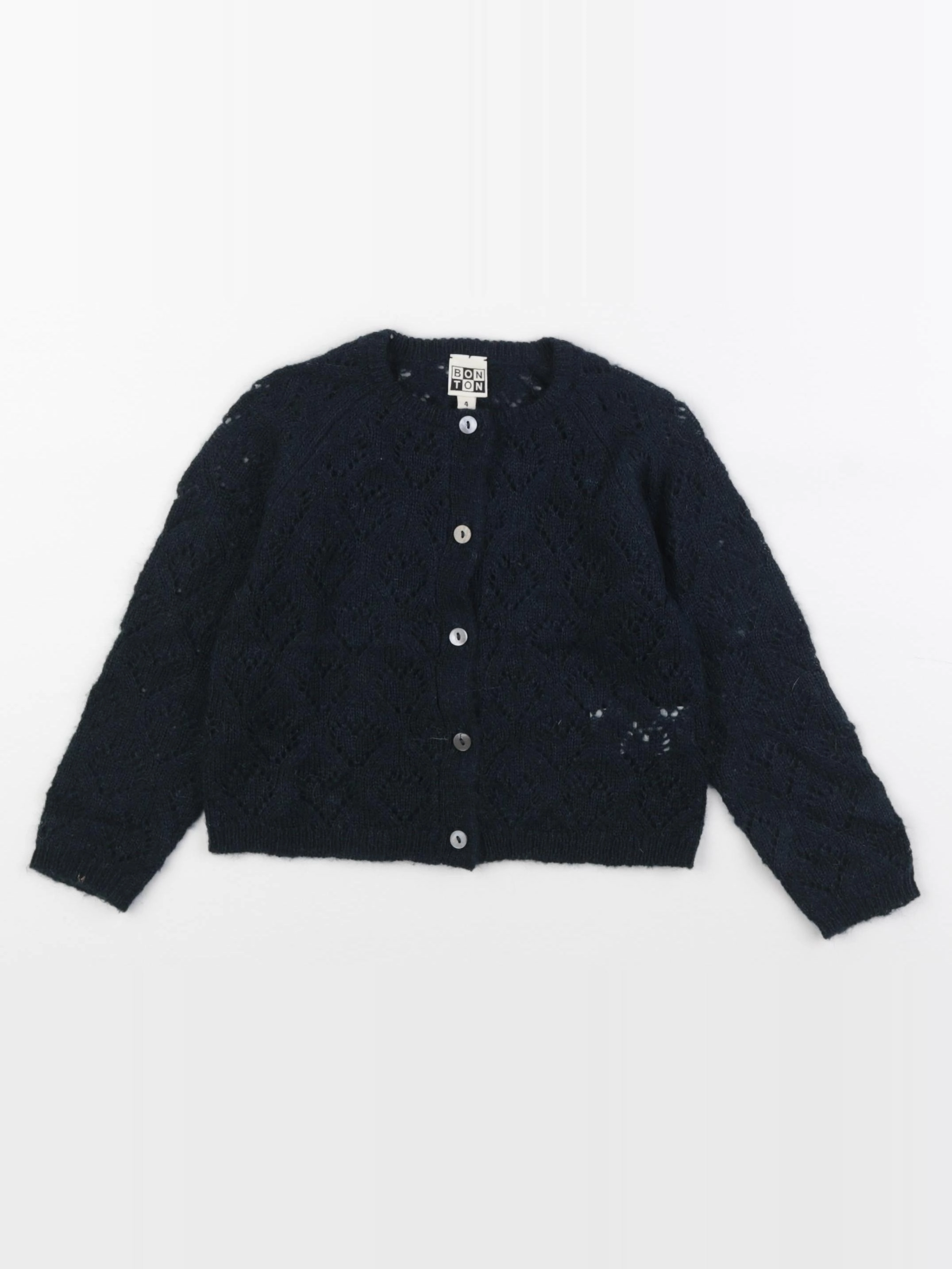 Bonton - gilet vert - 4 ans