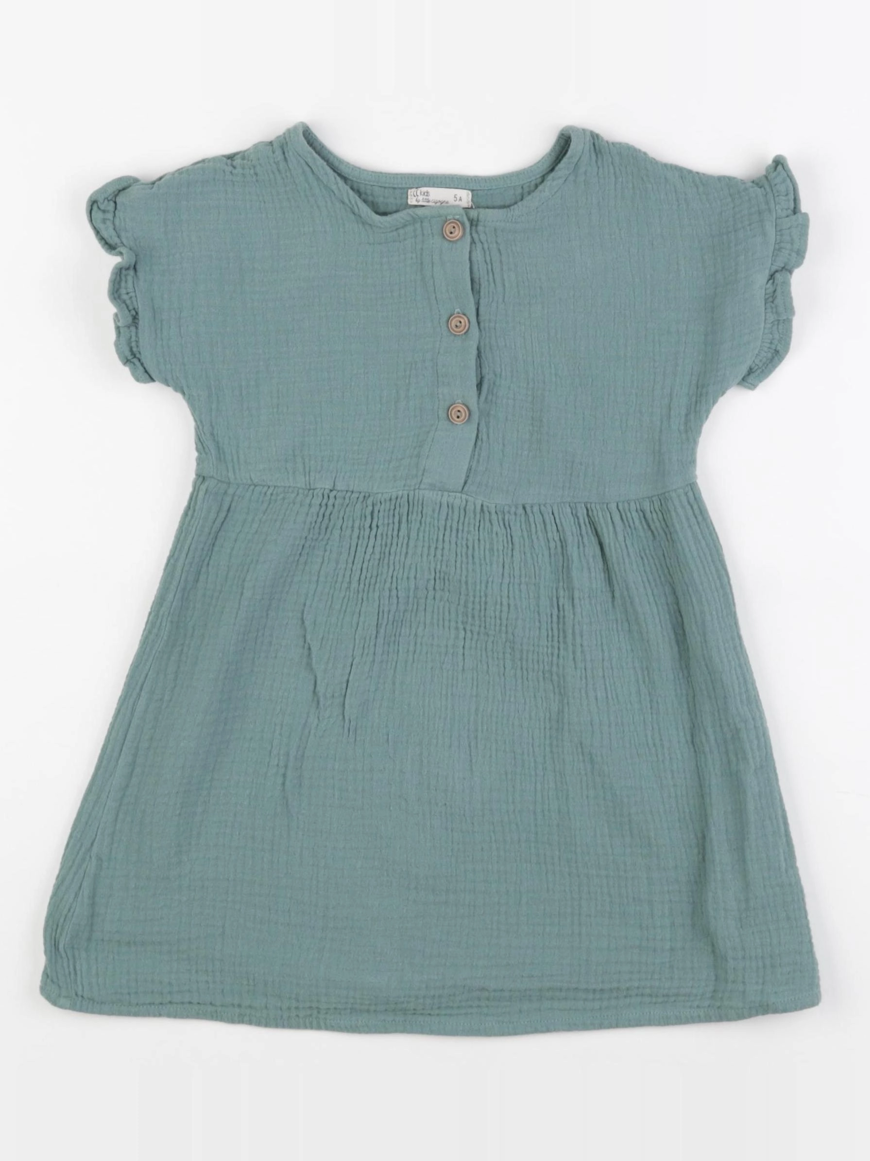 Little Cigogne - robe vert - 5 ans