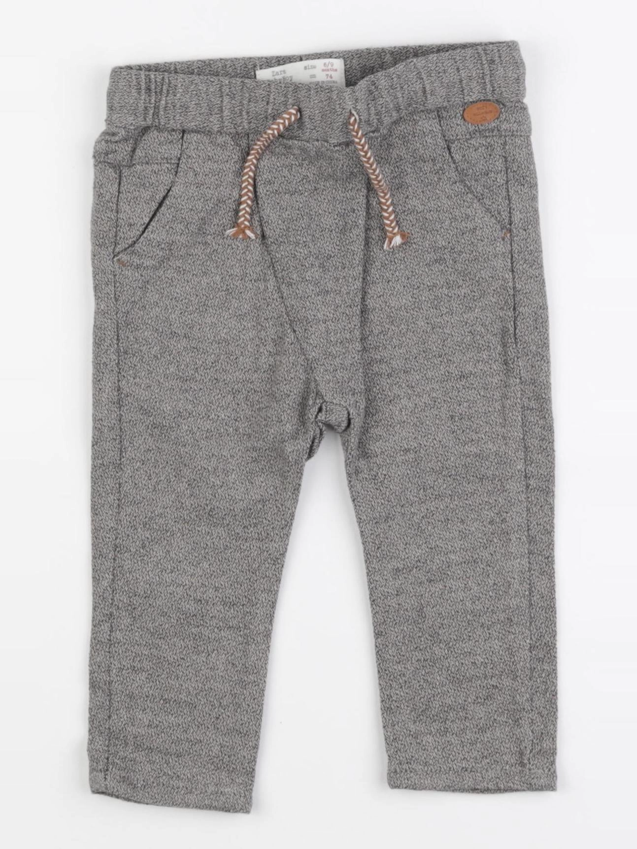 Zara - pantalon gris - 6/9 mois