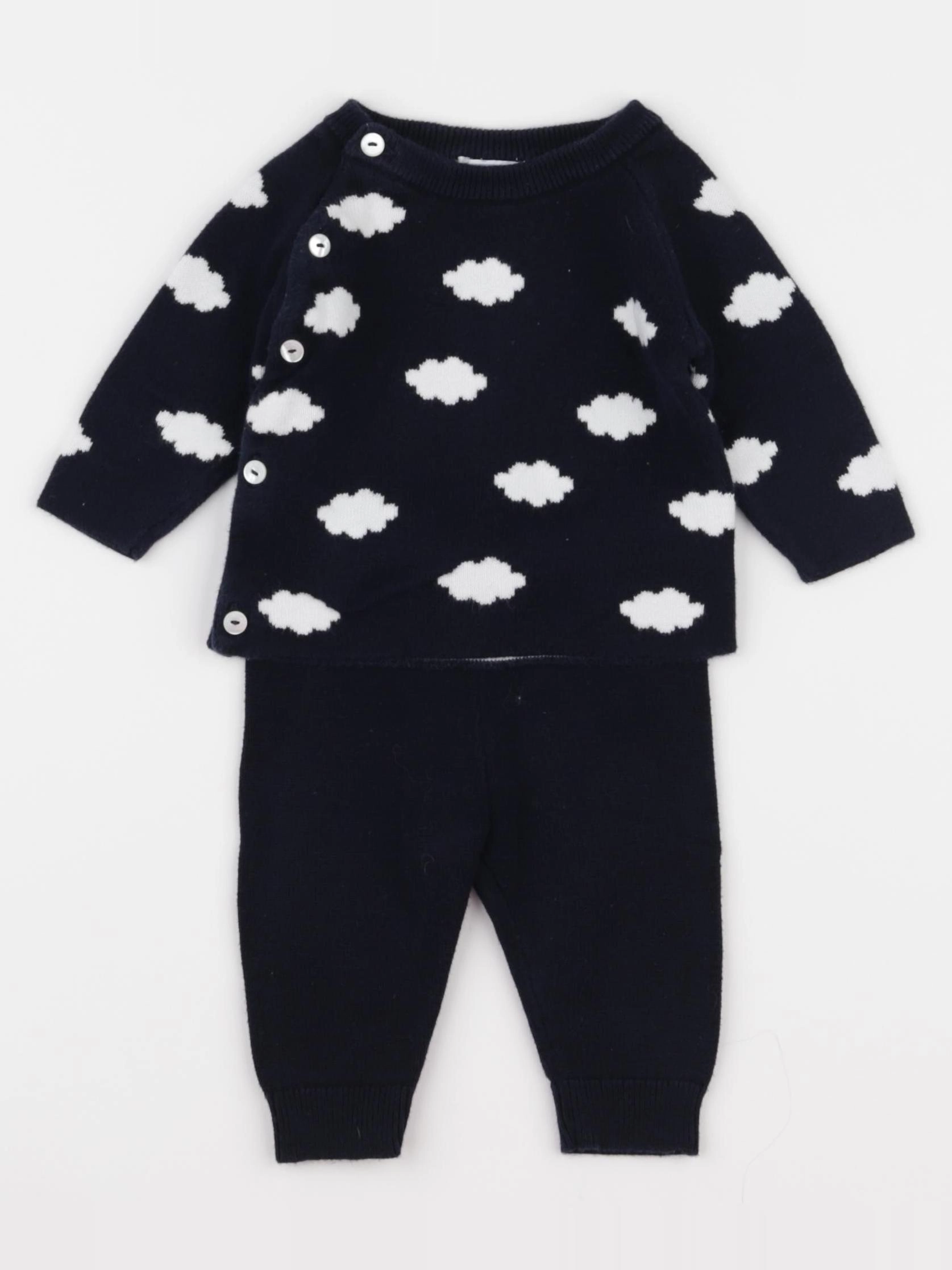 Jacadi - ensemble bleu - 3 mois