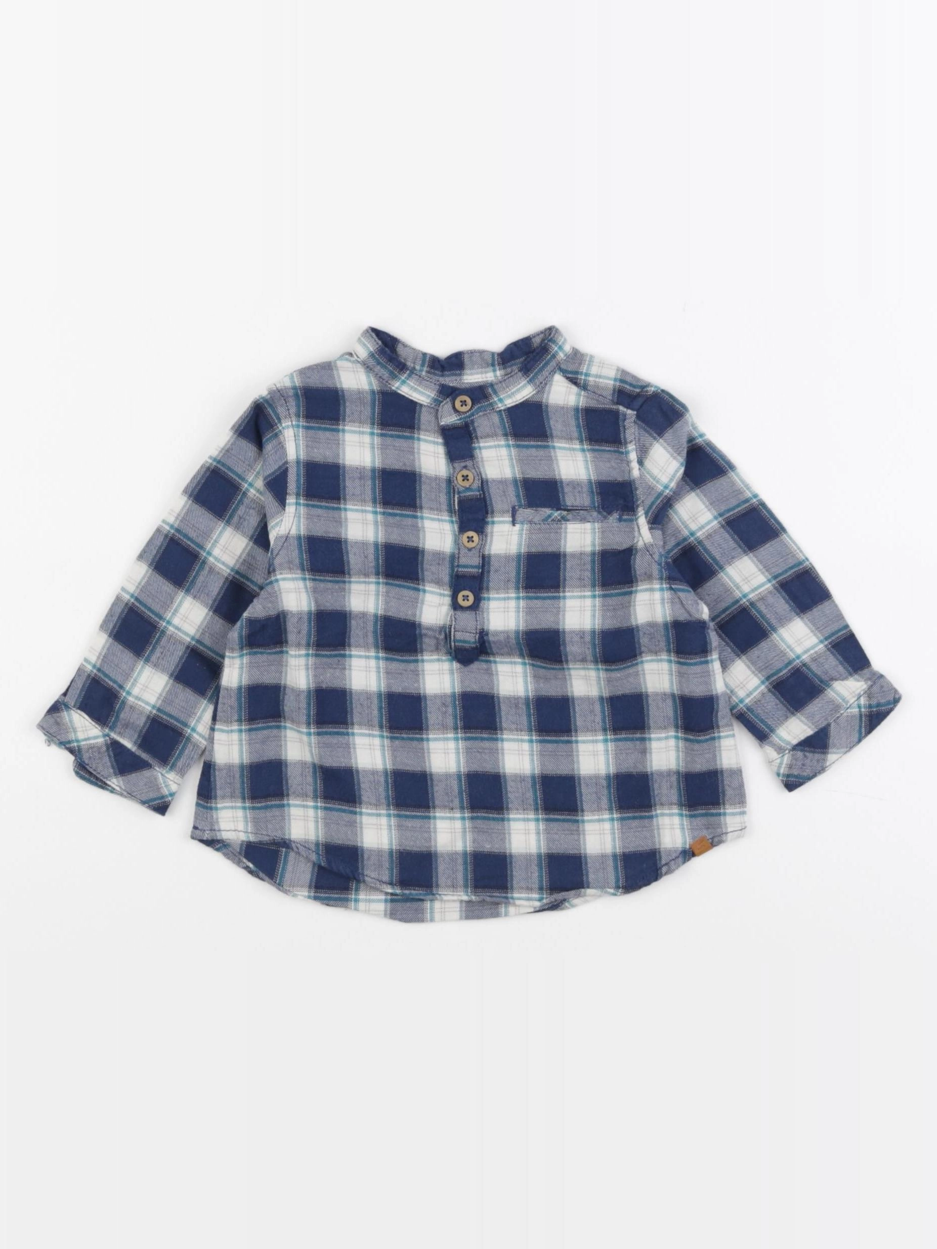 Zara - chemise bleu - 3/6 mois