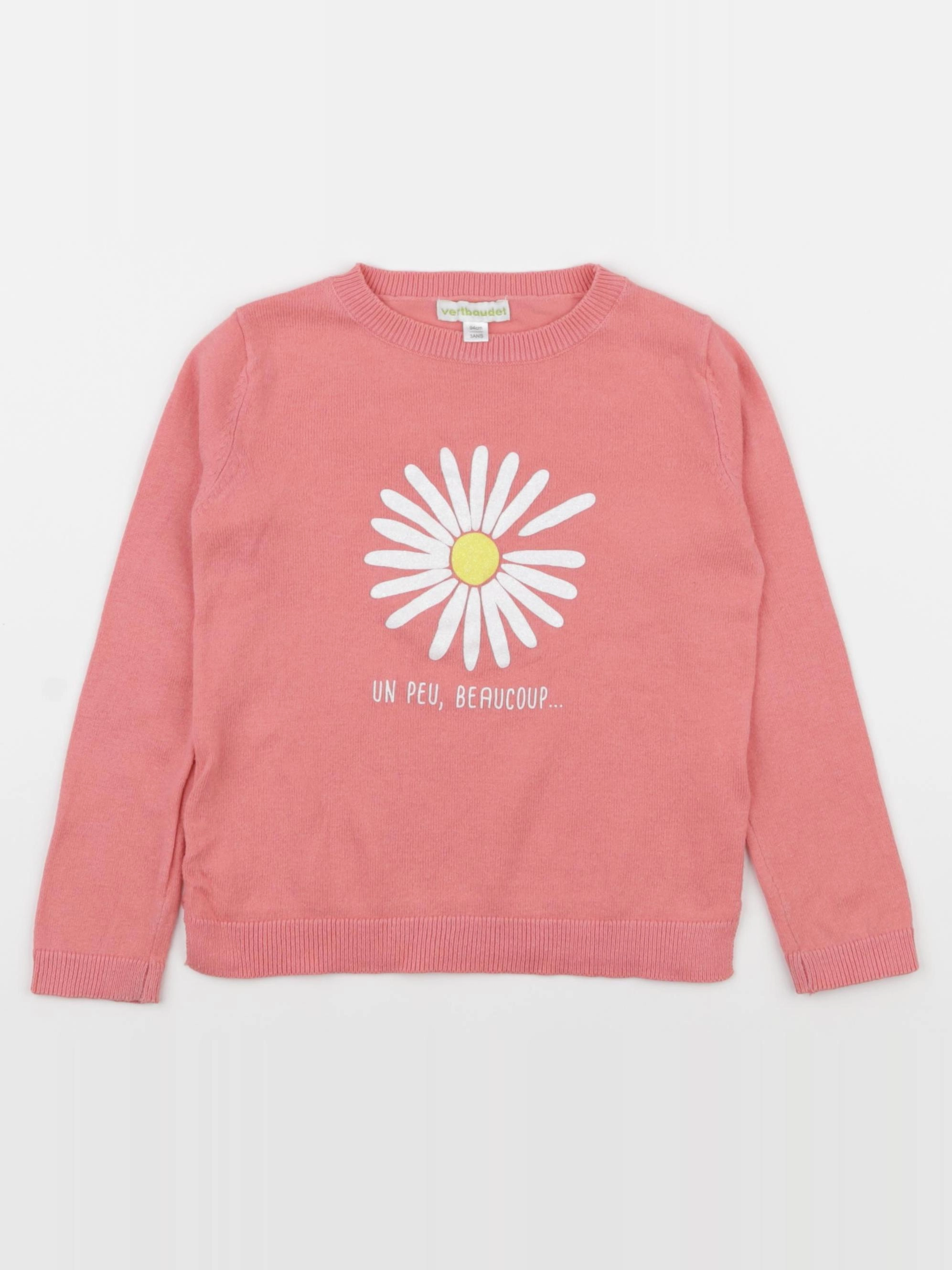 Vertbaudet - pull rose - 3 ans