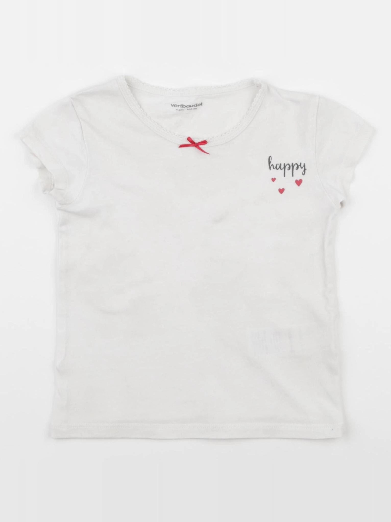 Vertbaudet - maillot de corps blanc - 4 ans