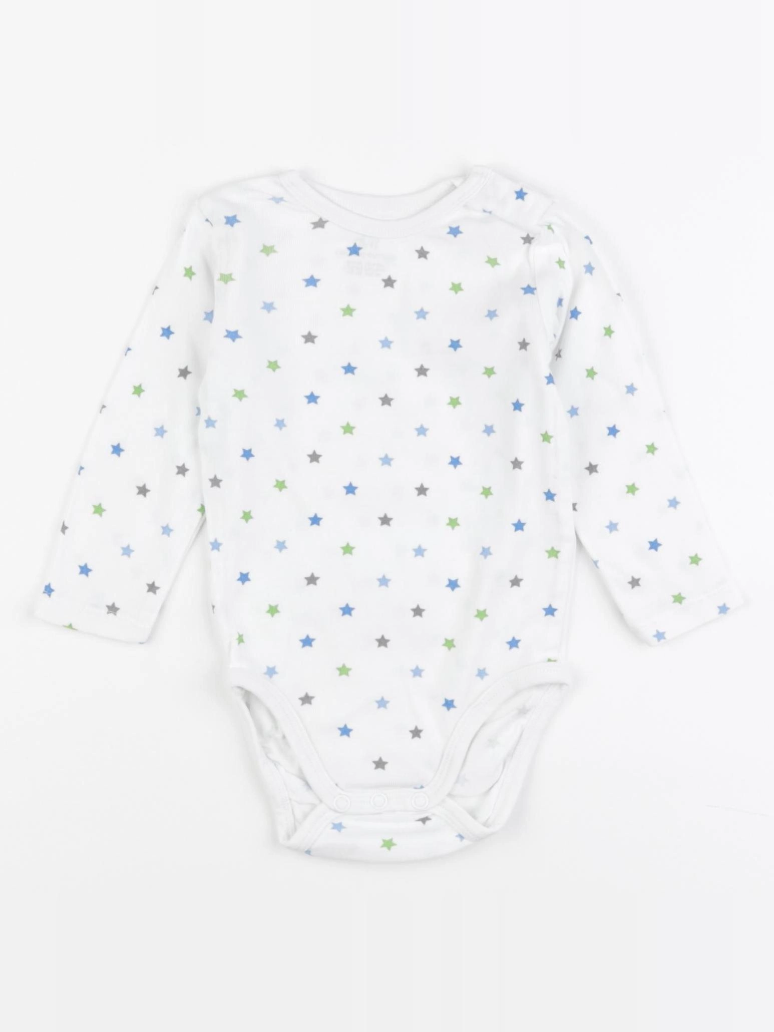 H&M - body blanc, bleu - 4/6 mois