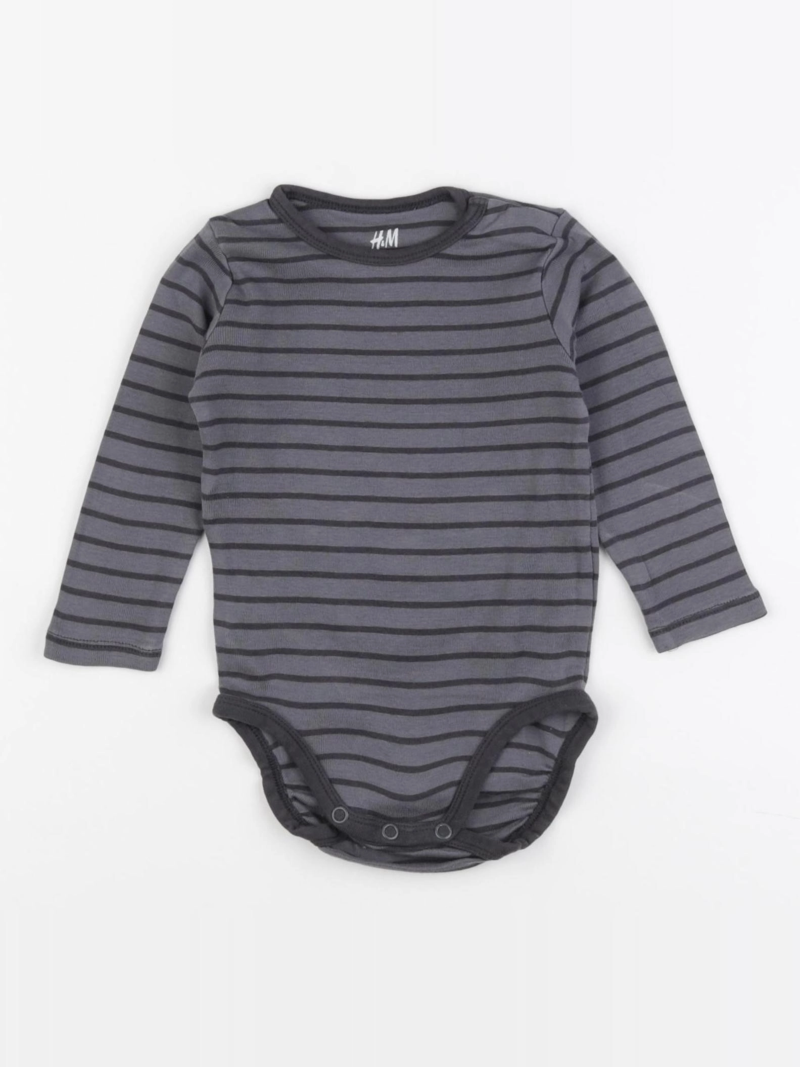 H&M - body gris - 4/6 mois