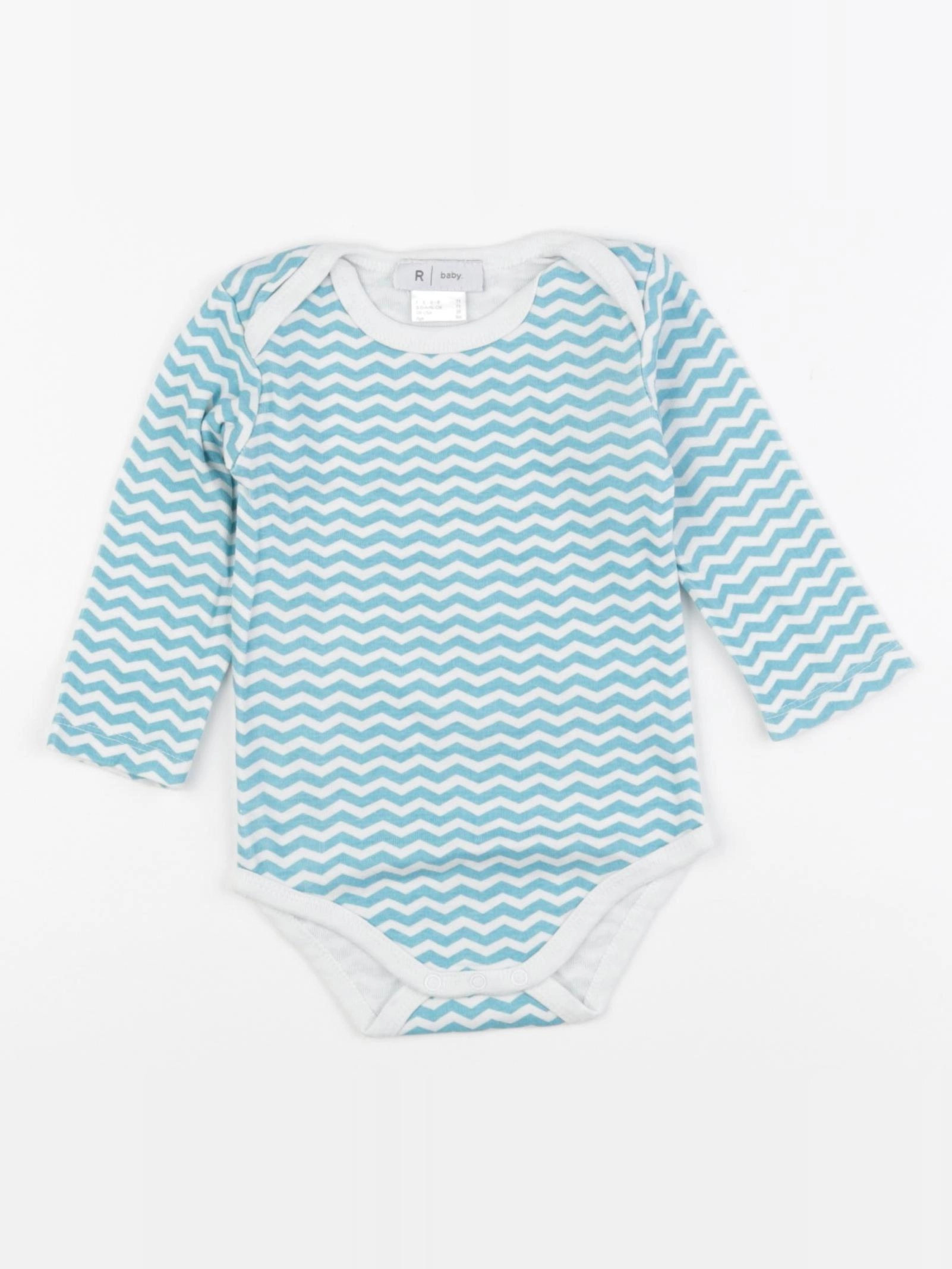 La Redoute - body vert, blanc - 9 mois