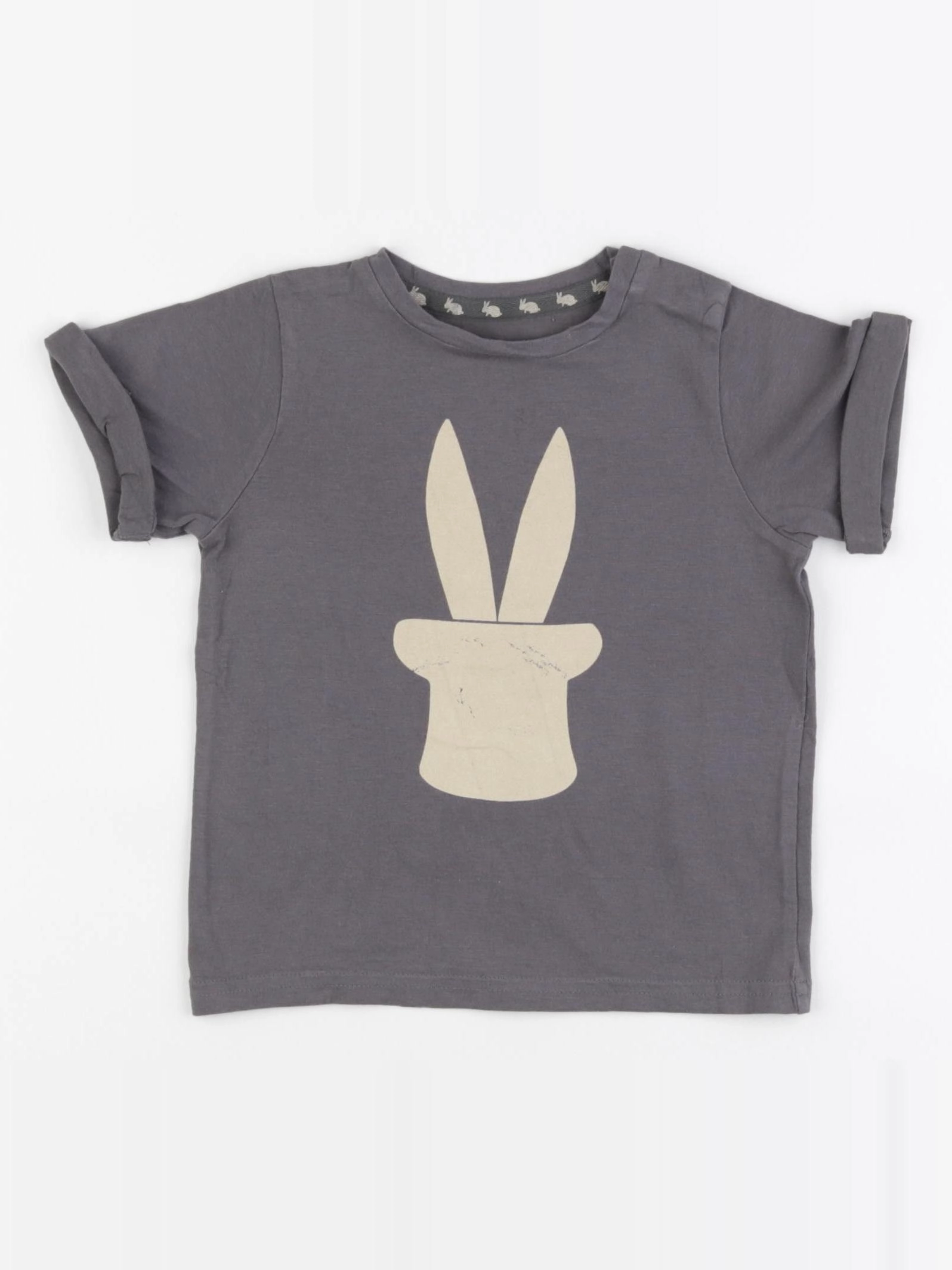H&M - tee-shirt gris - 9/12 mois