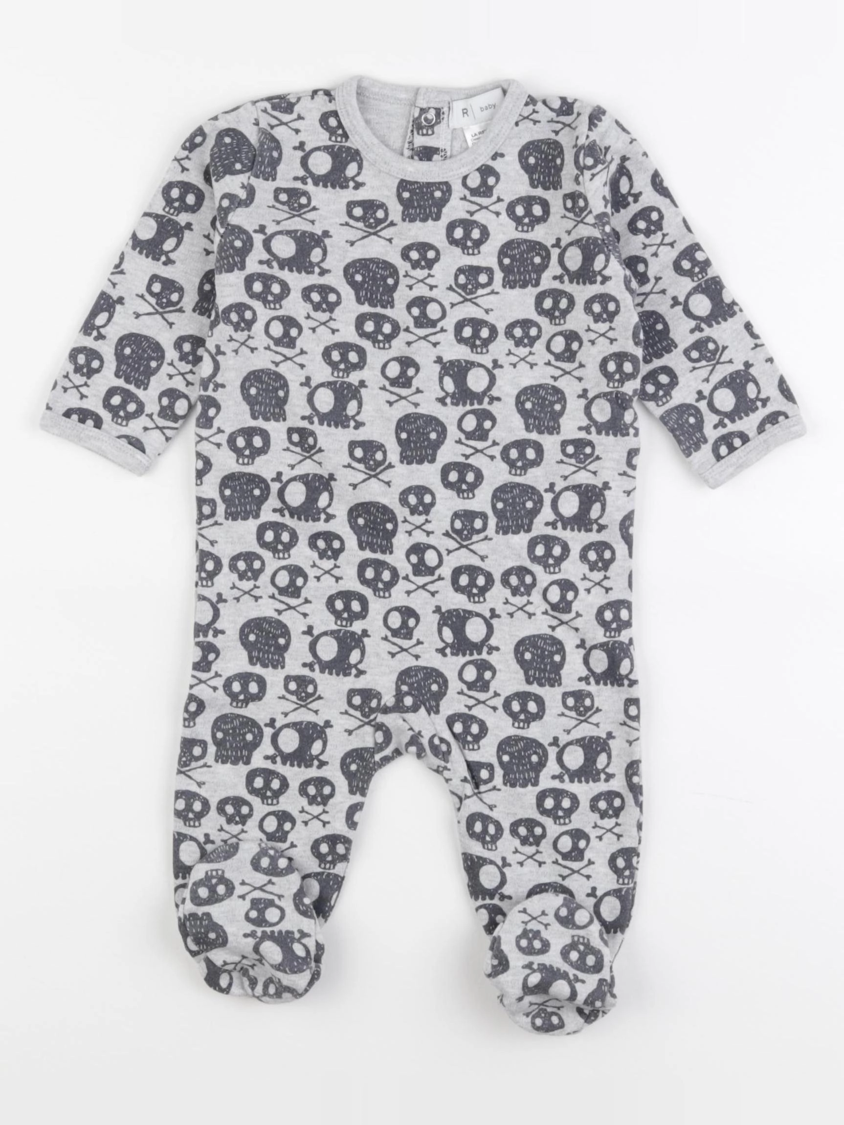 La Redoute - pyjama coton gris - 9 mois