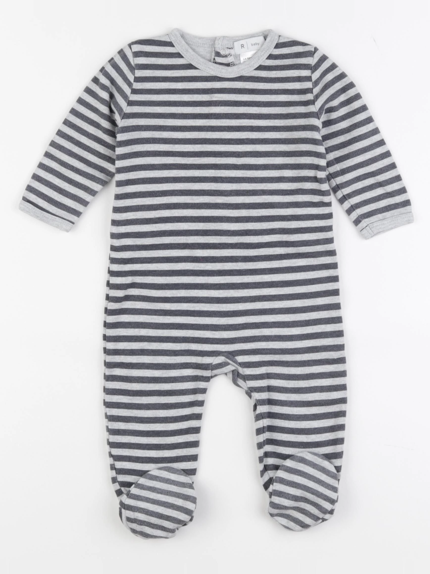 La Redoute - pyjama coton gris - 9 mois