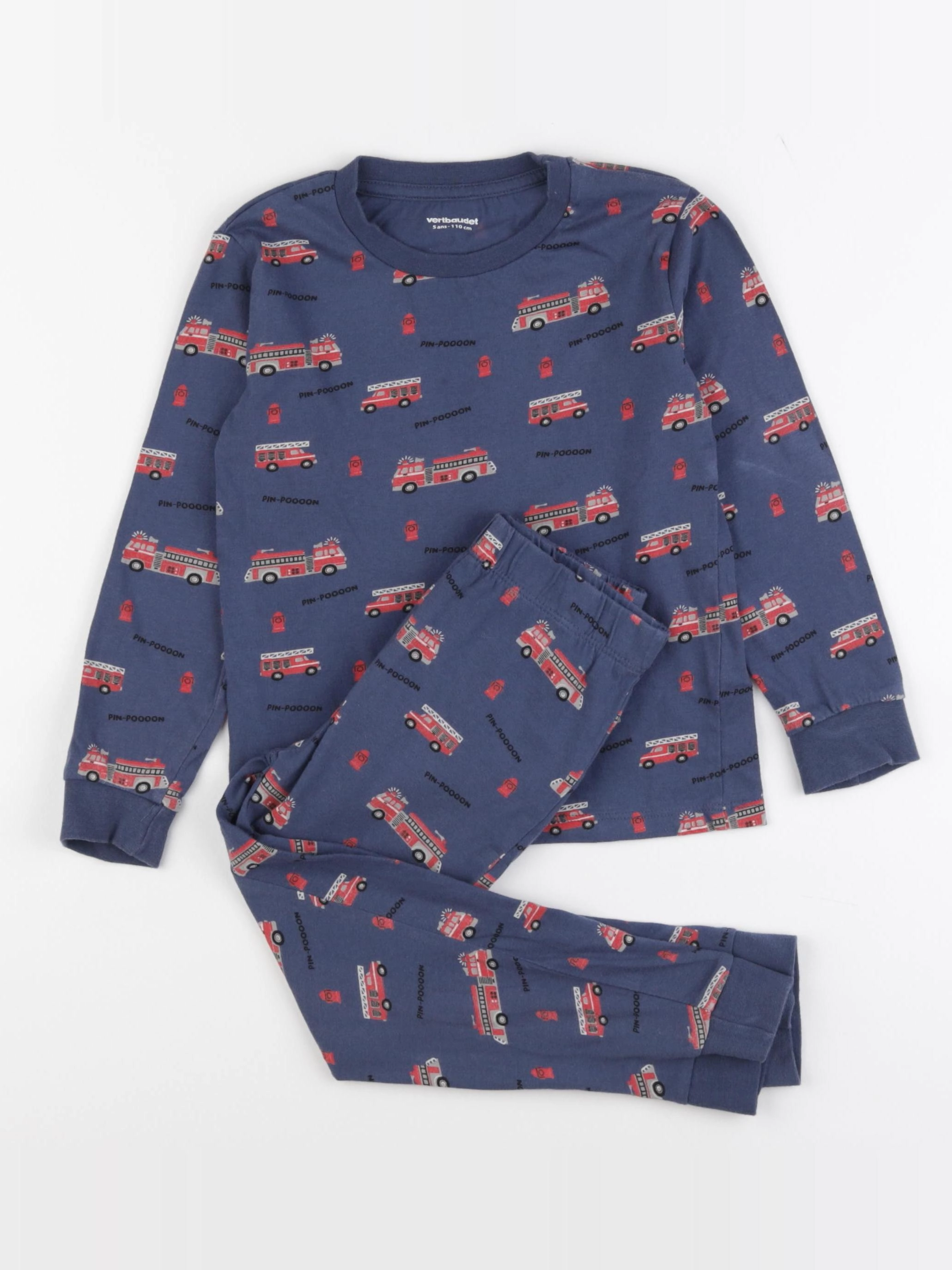 Vertbaudet - pyjama coton bleu - 5 ans