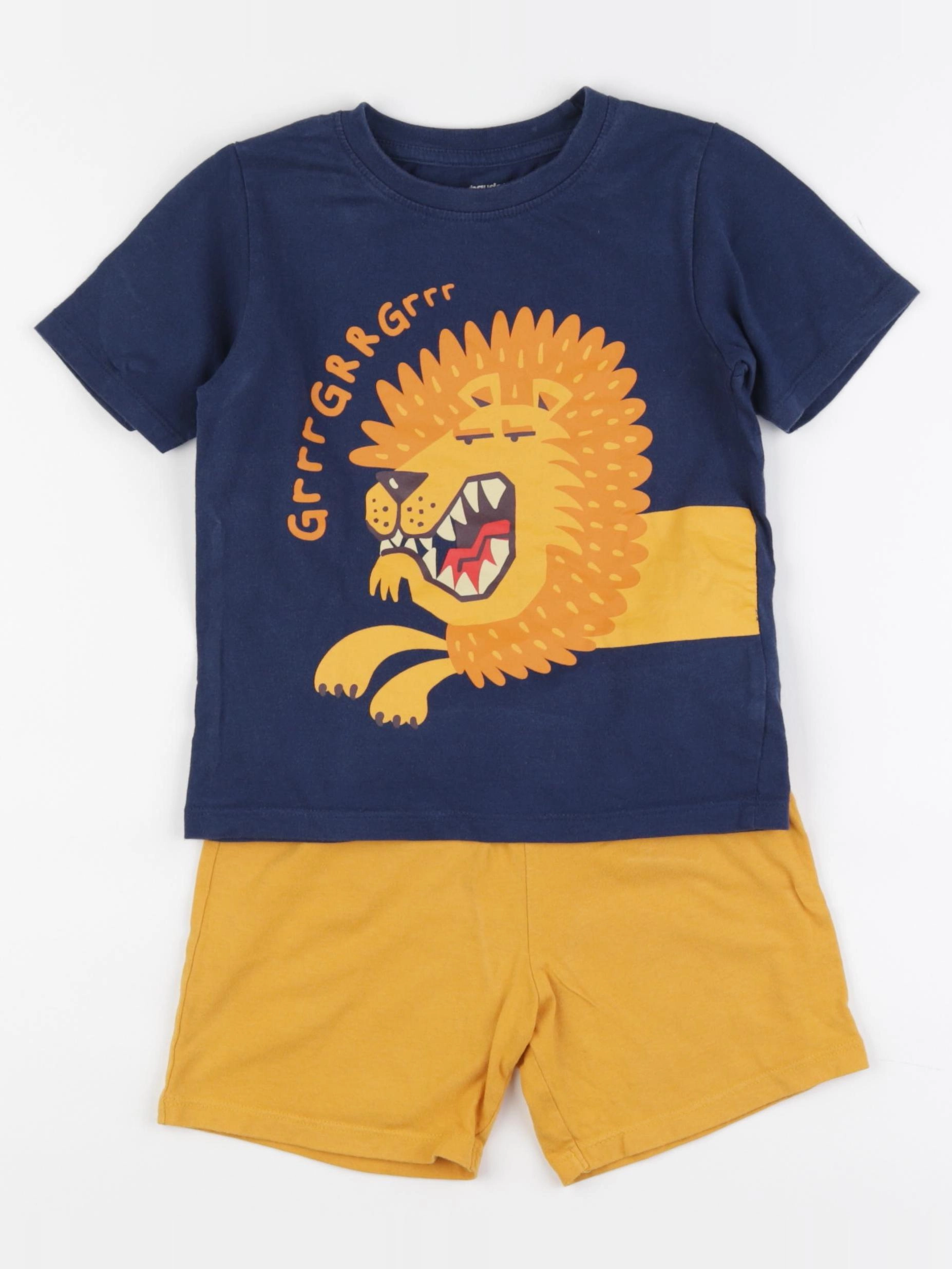 Vertbaudet - pyjama coton bleu, jaune - 5 ans