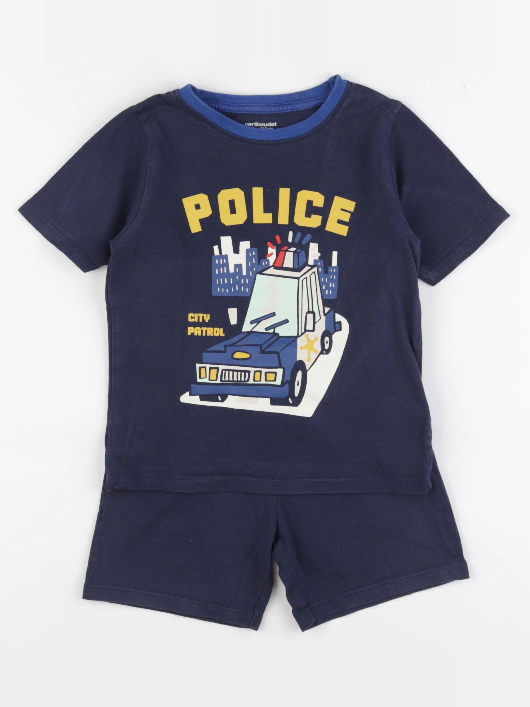 Vertbaudet - pyjama coton bleu - 5 ans