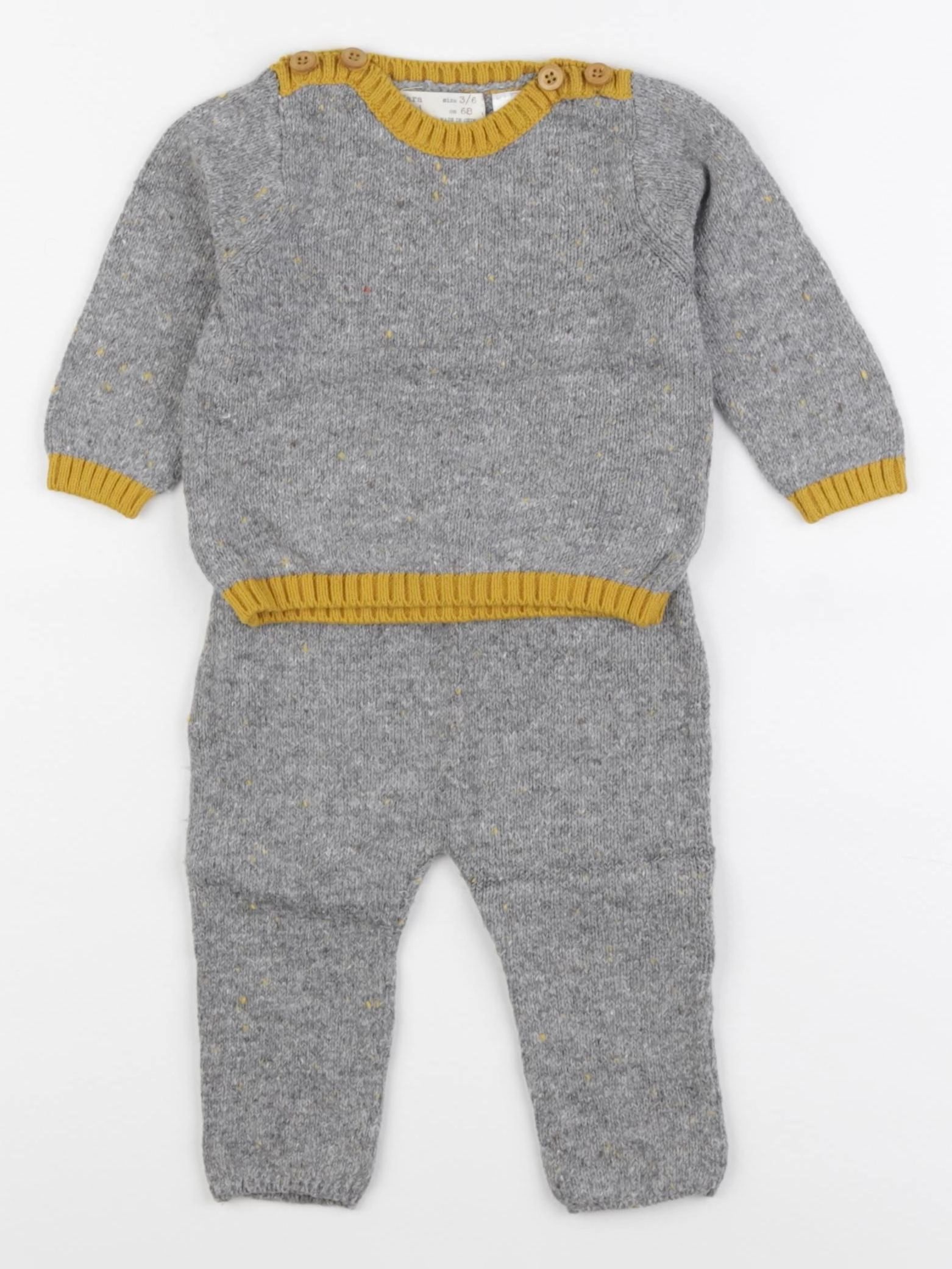 Zara - ensemble gris - 3/6 mois
