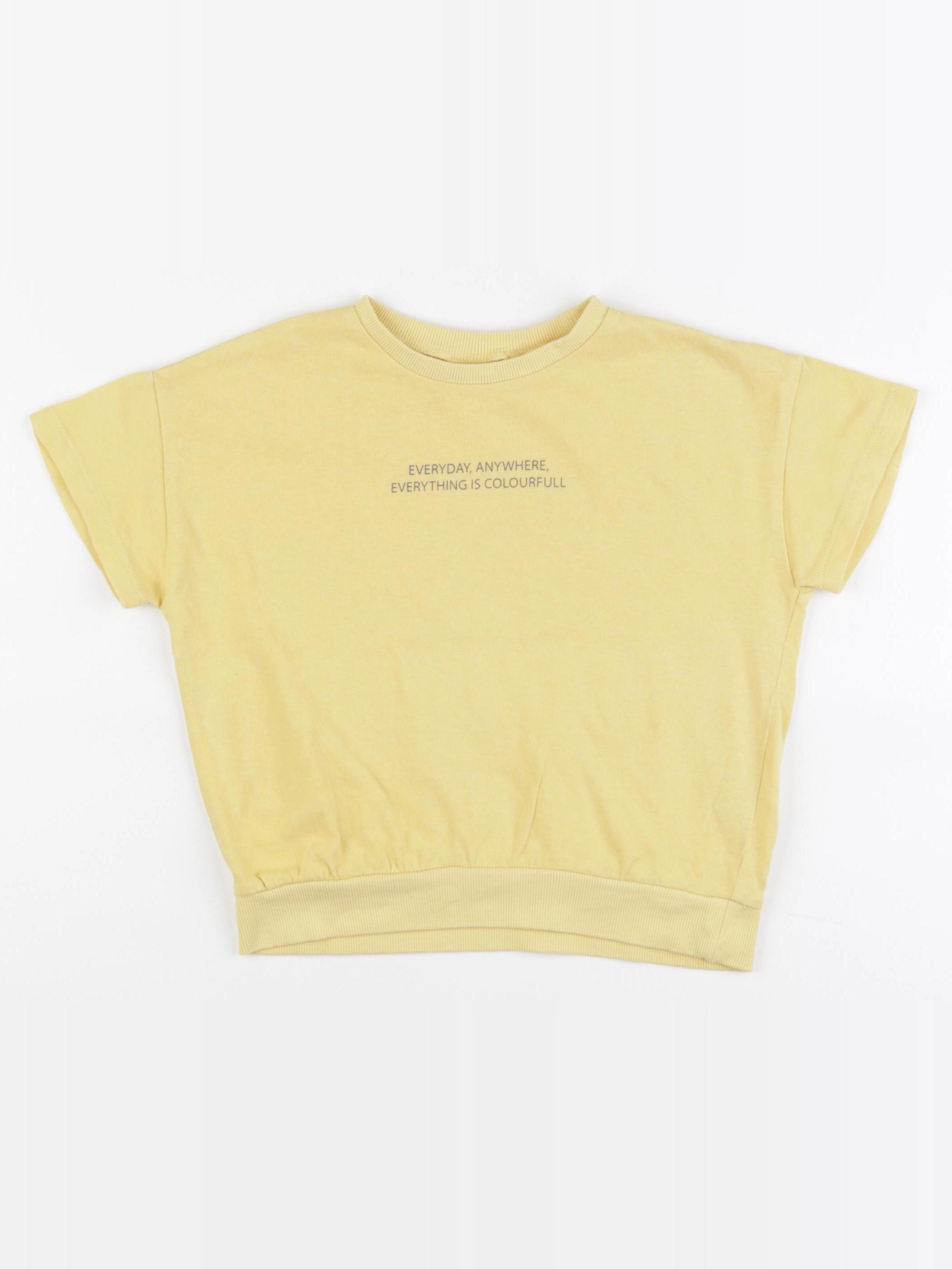Zara - tee-shirt jaune - 3/4 ans