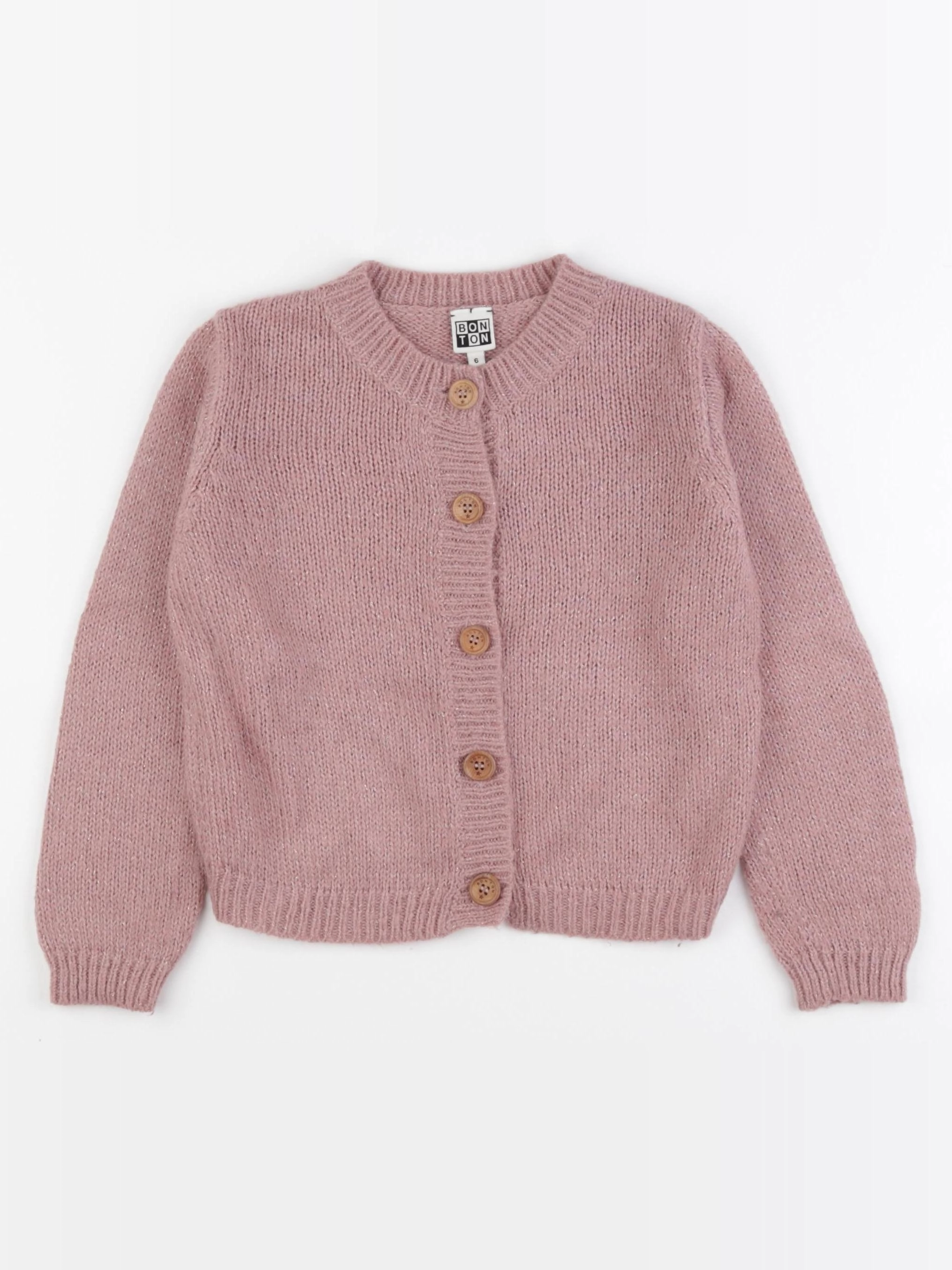 Bonton - gilet rose - 6 ans