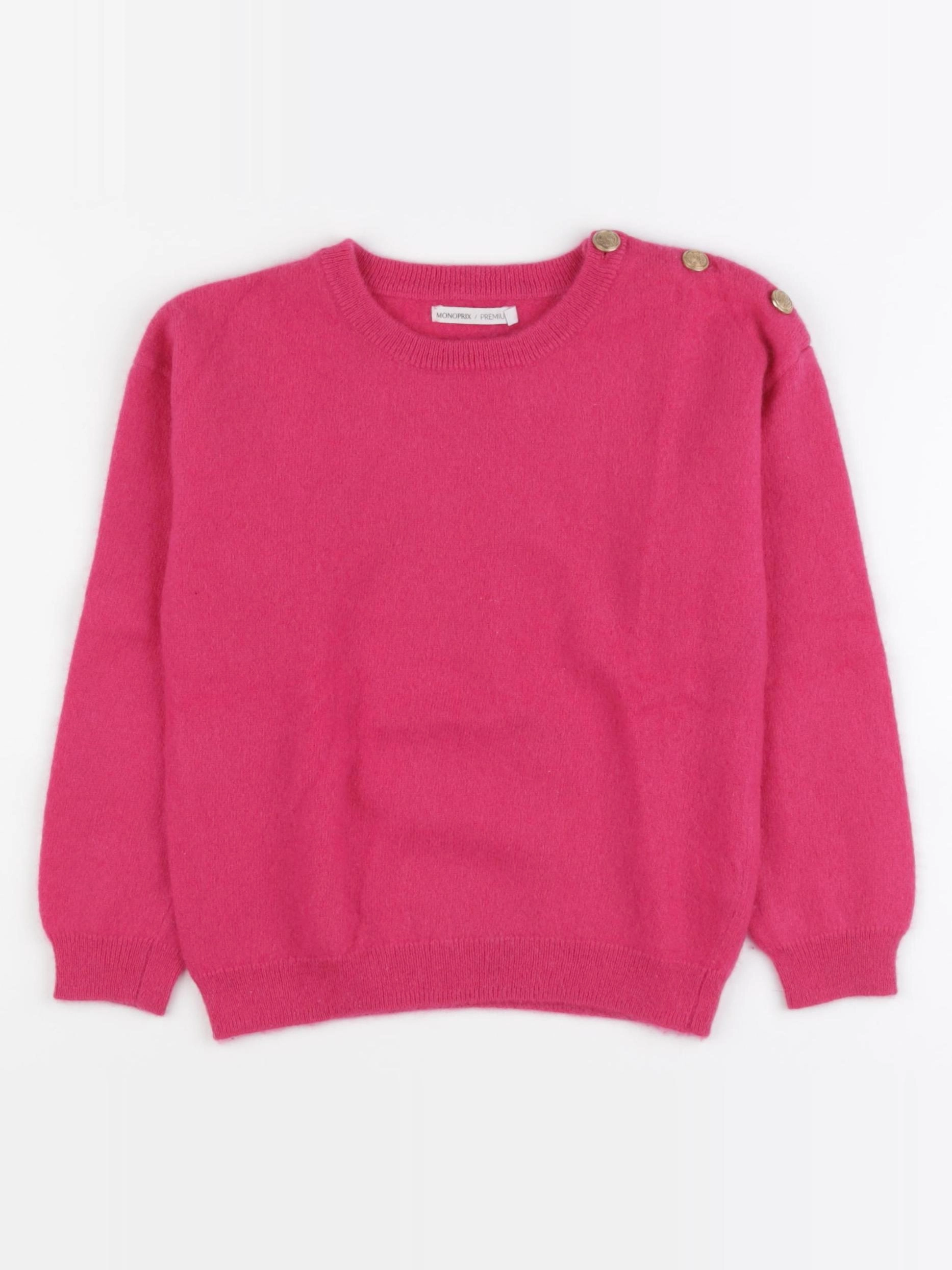 Monoprix - pull rose - 8 ans