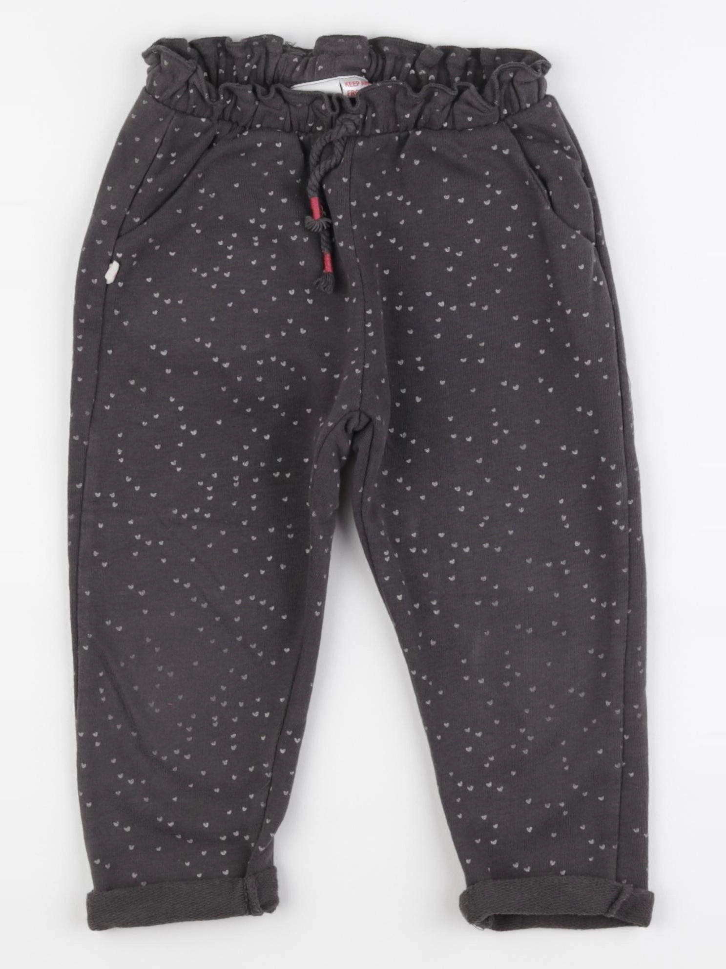 Zara - pantalon gris, argent - 3/4 ans