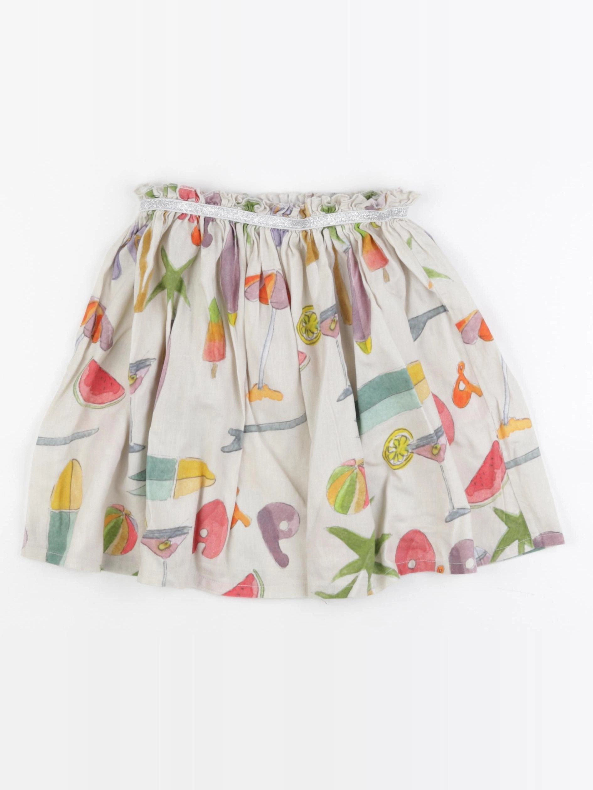 Emile et Ida - jupe multicolore - 8 ans