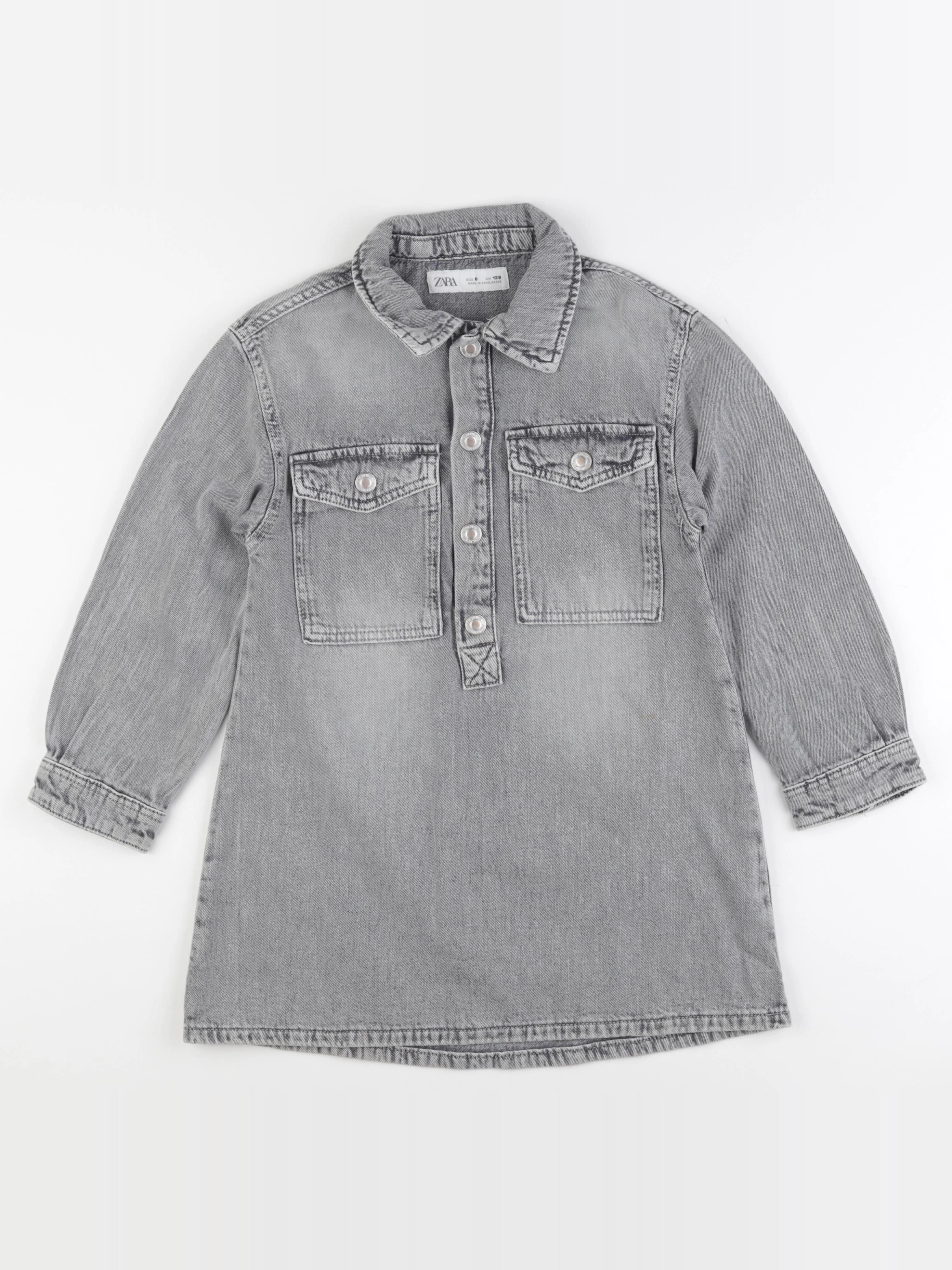 Zara - robe gris - 8 ans