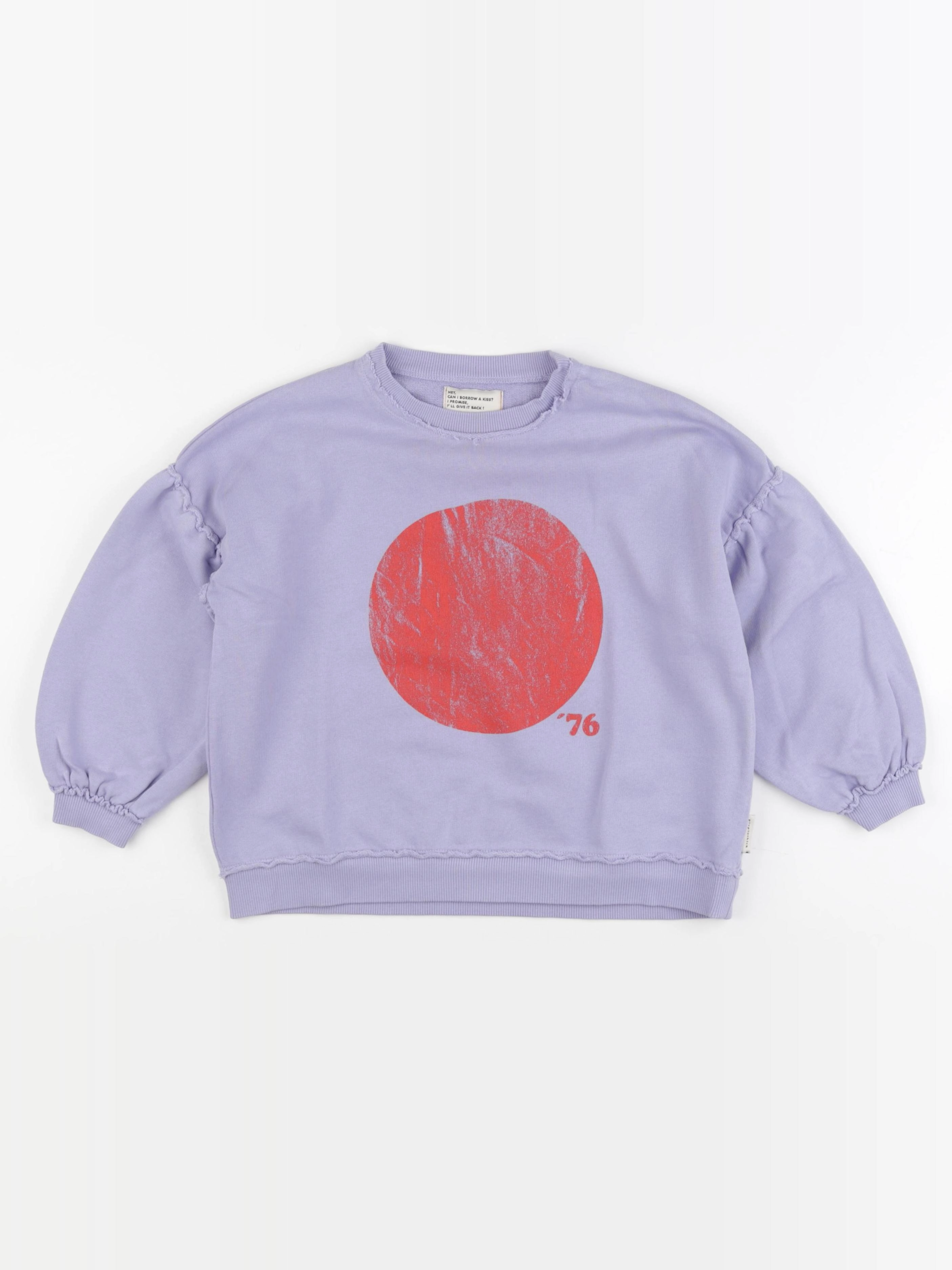 Piupiuchick - sweat imprimé au dos violet - 6 ans