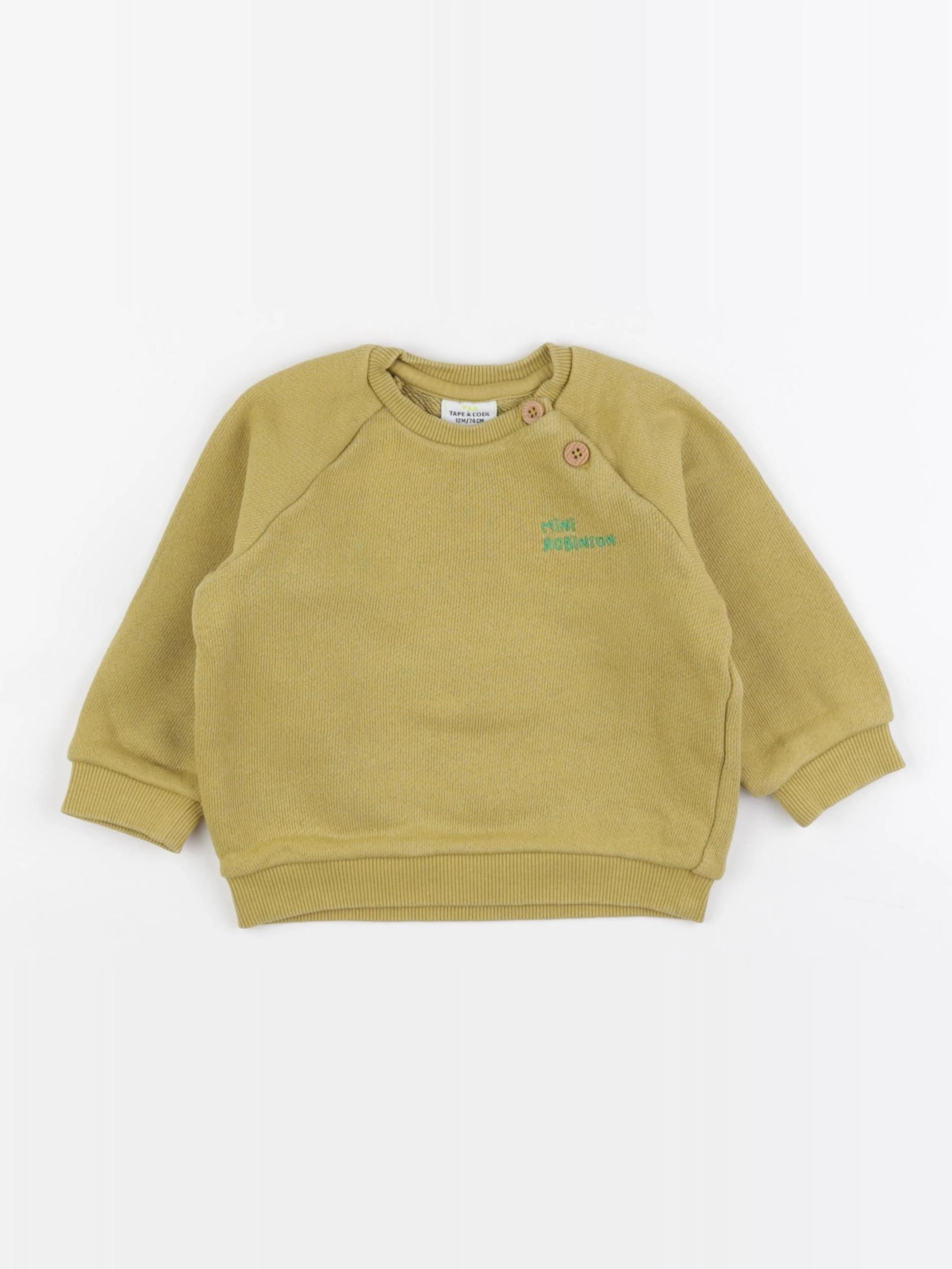 Tape à l'oeil - sweat jaune - 12 mois