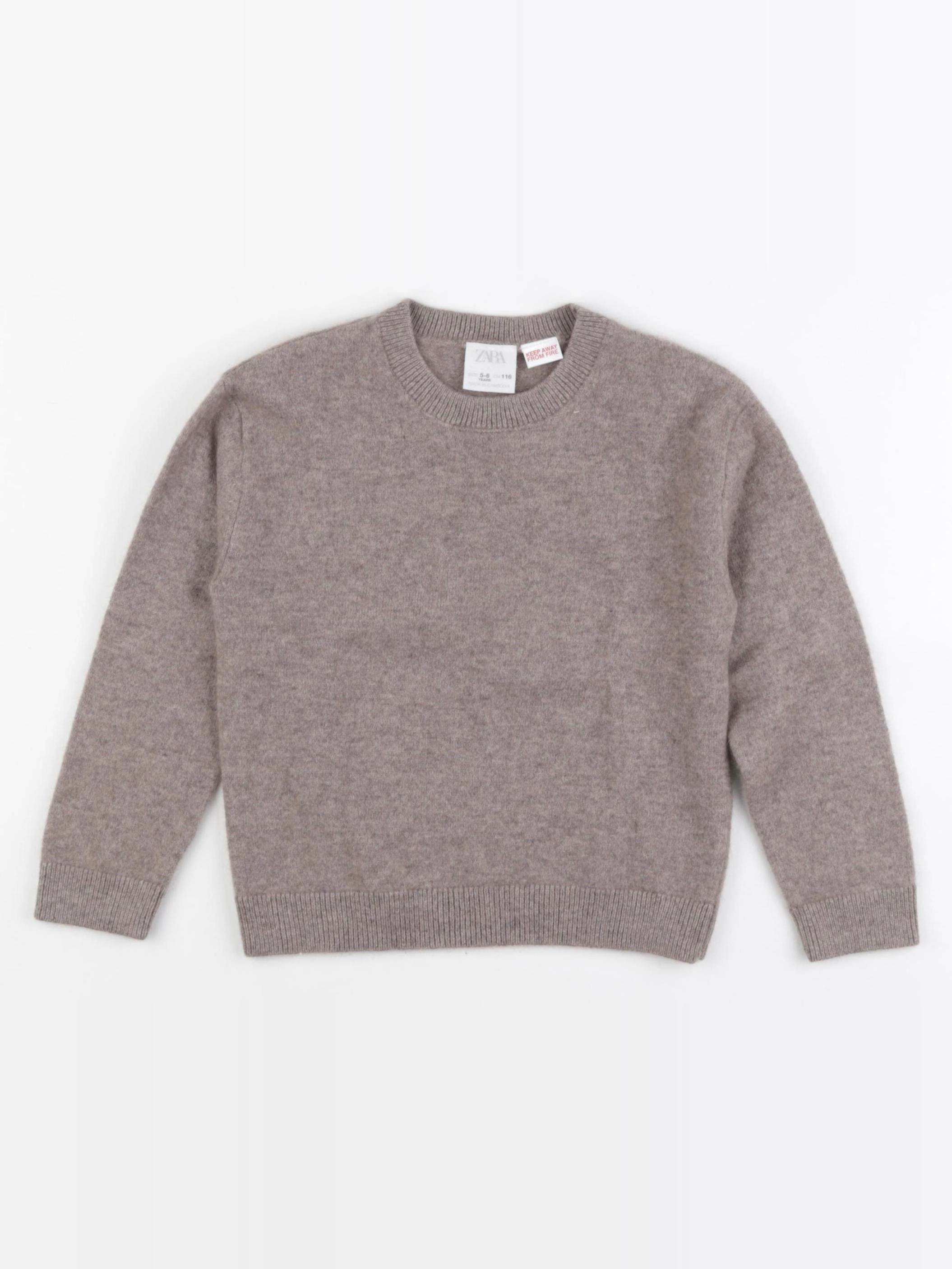Zara - pull taupe - 5/6 ans