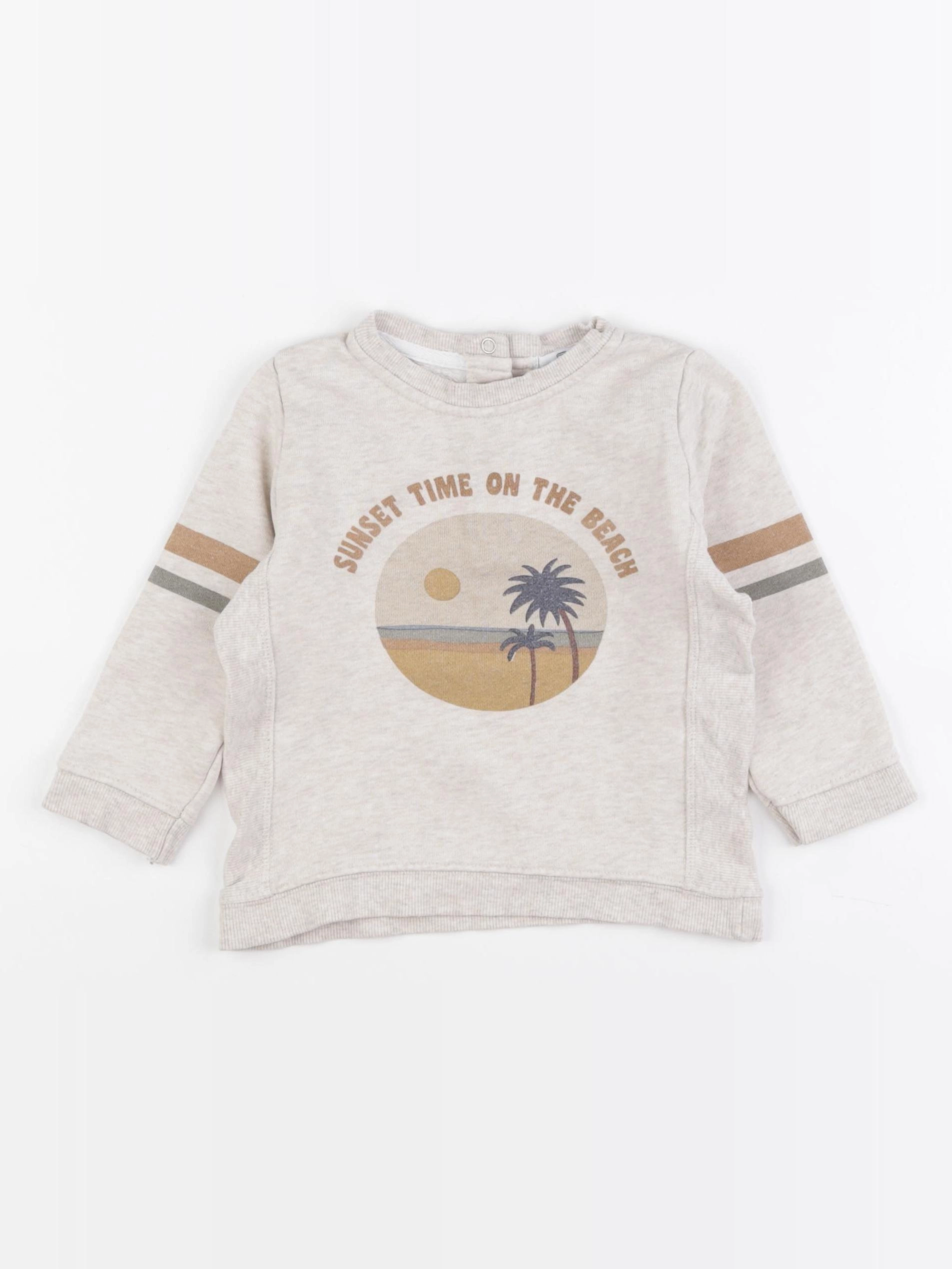 La Redoute - sweat beige, marron - 18 mois